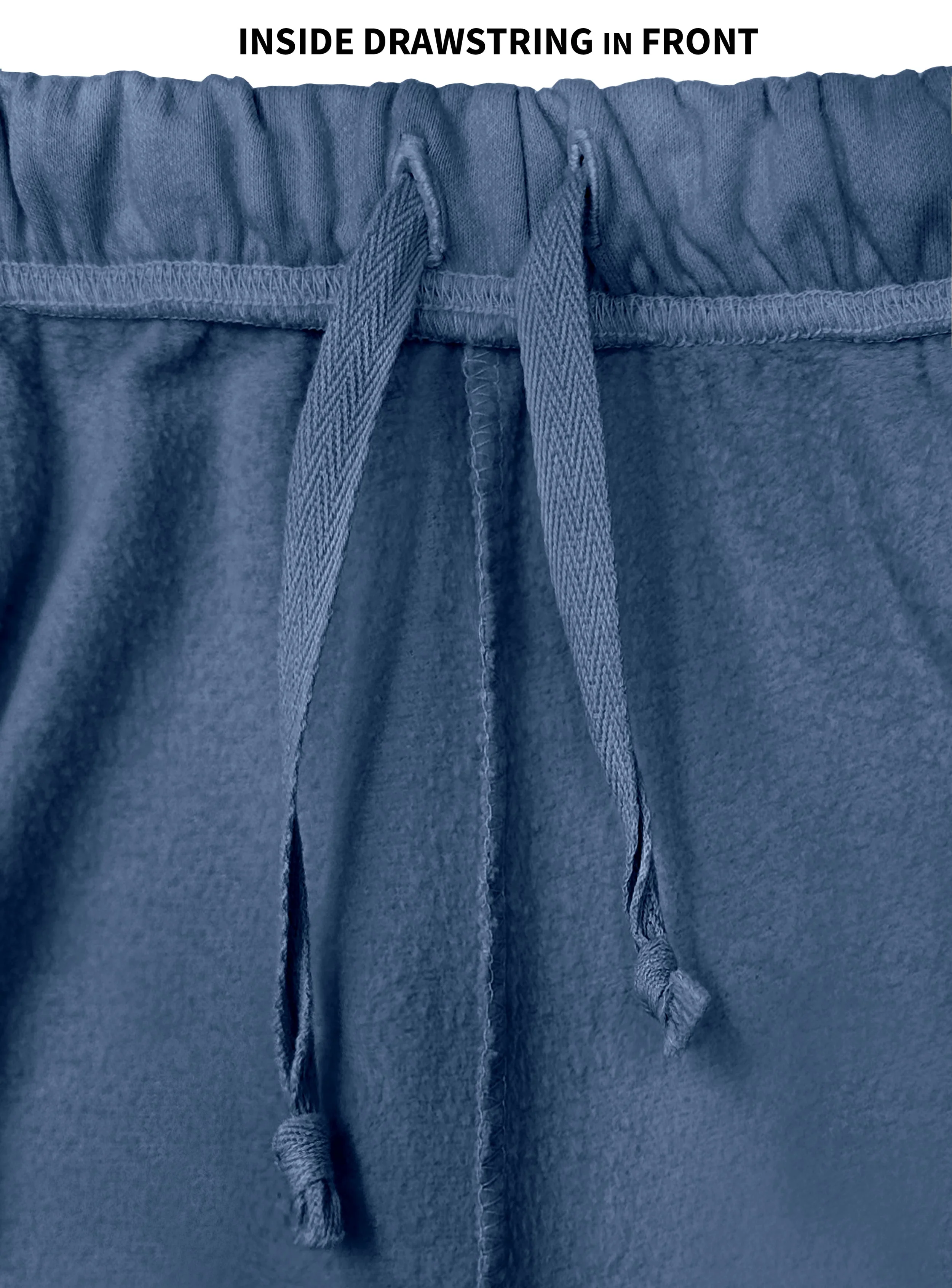 The Softest Men's 100% Cotton Fleece Athletic Short | Denim Blue - Remutear