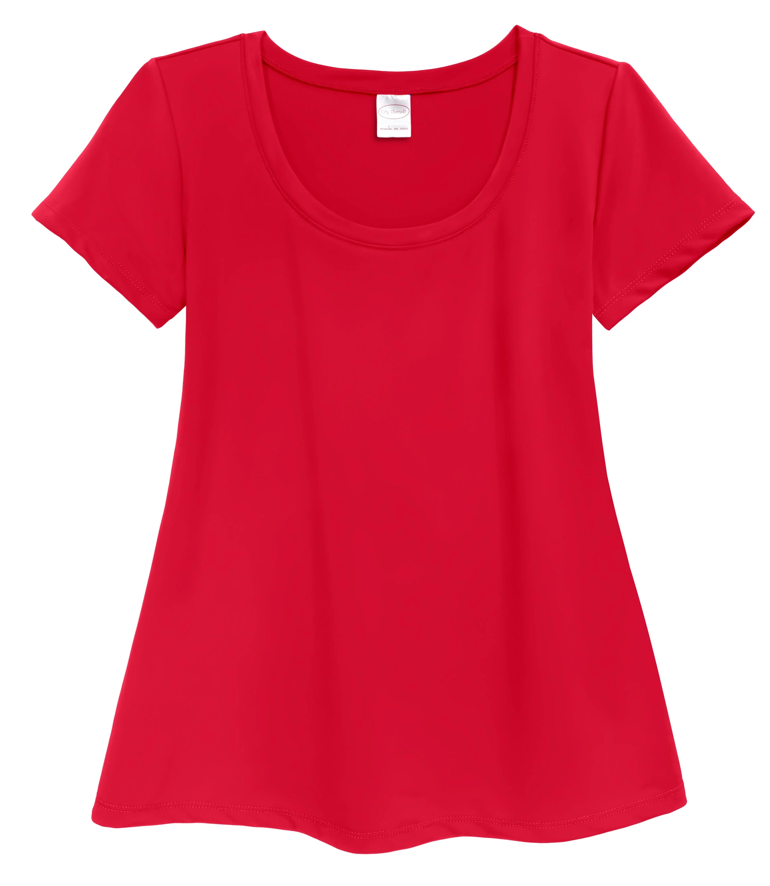 Women's UPF 50+ Short Sleeve Flowy Rashguard | Red - Remutear