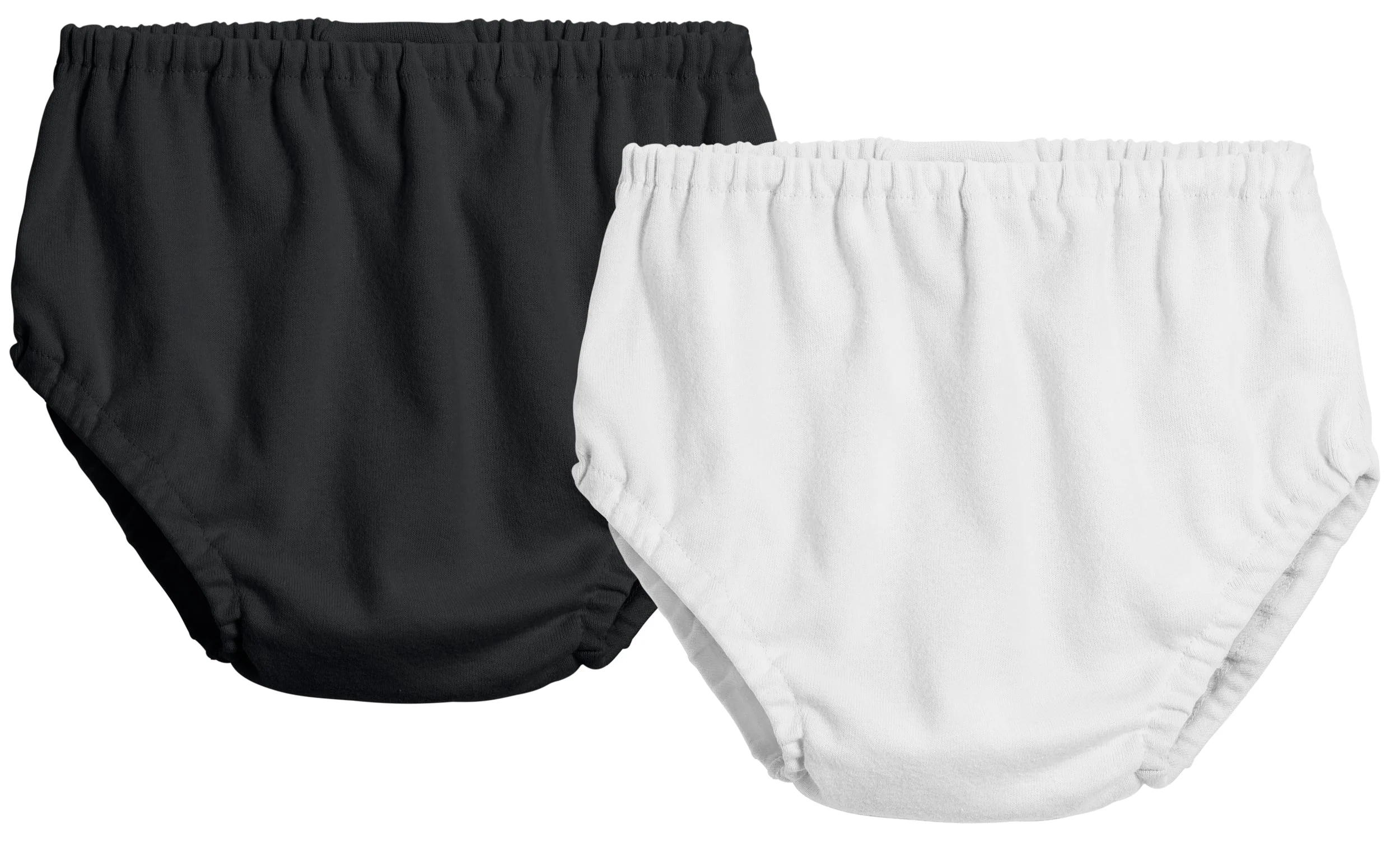 Boys and Girls Soft Cotton Diaper Cover 2-Pack | Black/White - Remutear