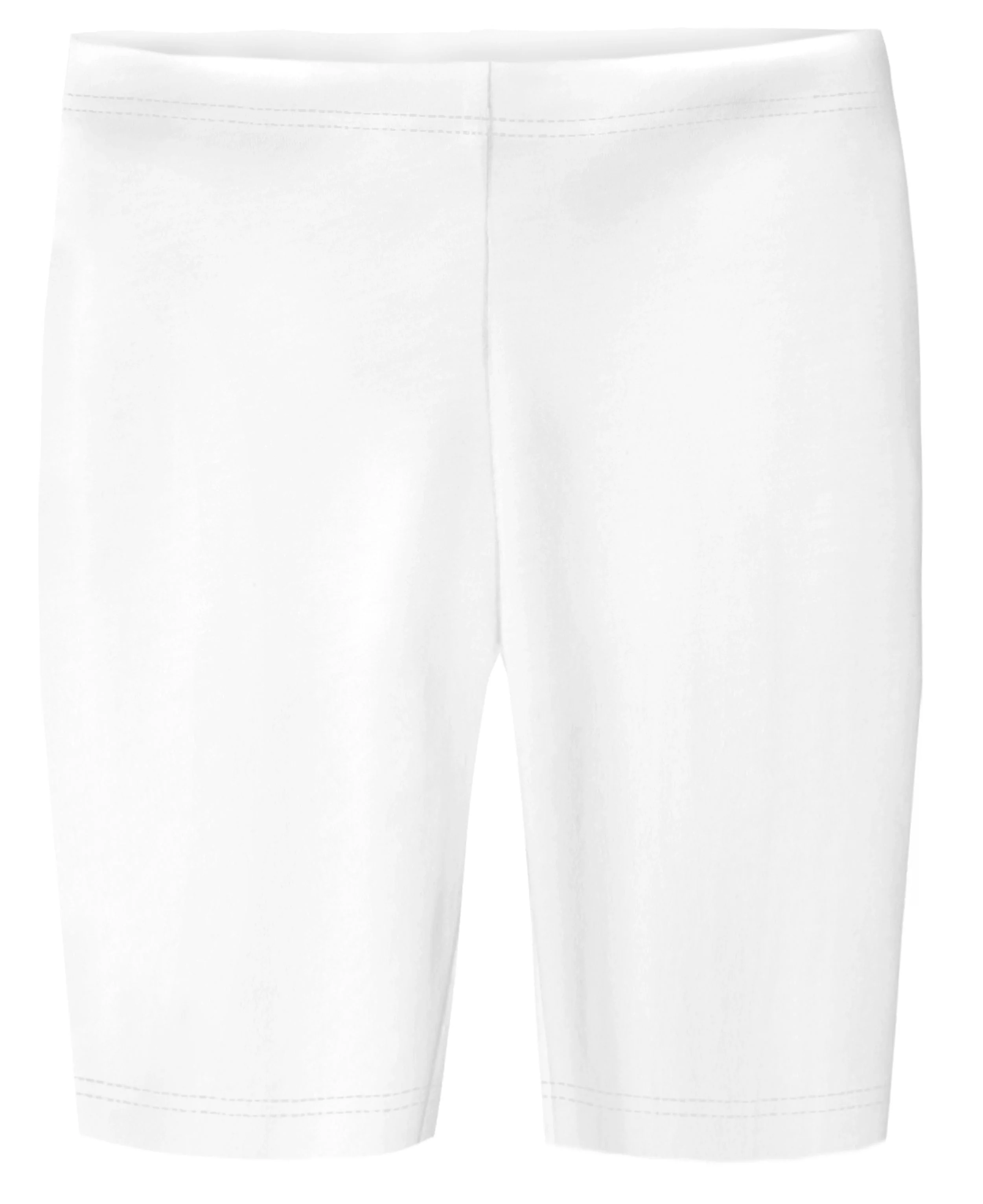 Girls Soft Cotton Long Bike Shorts | White - Remutear