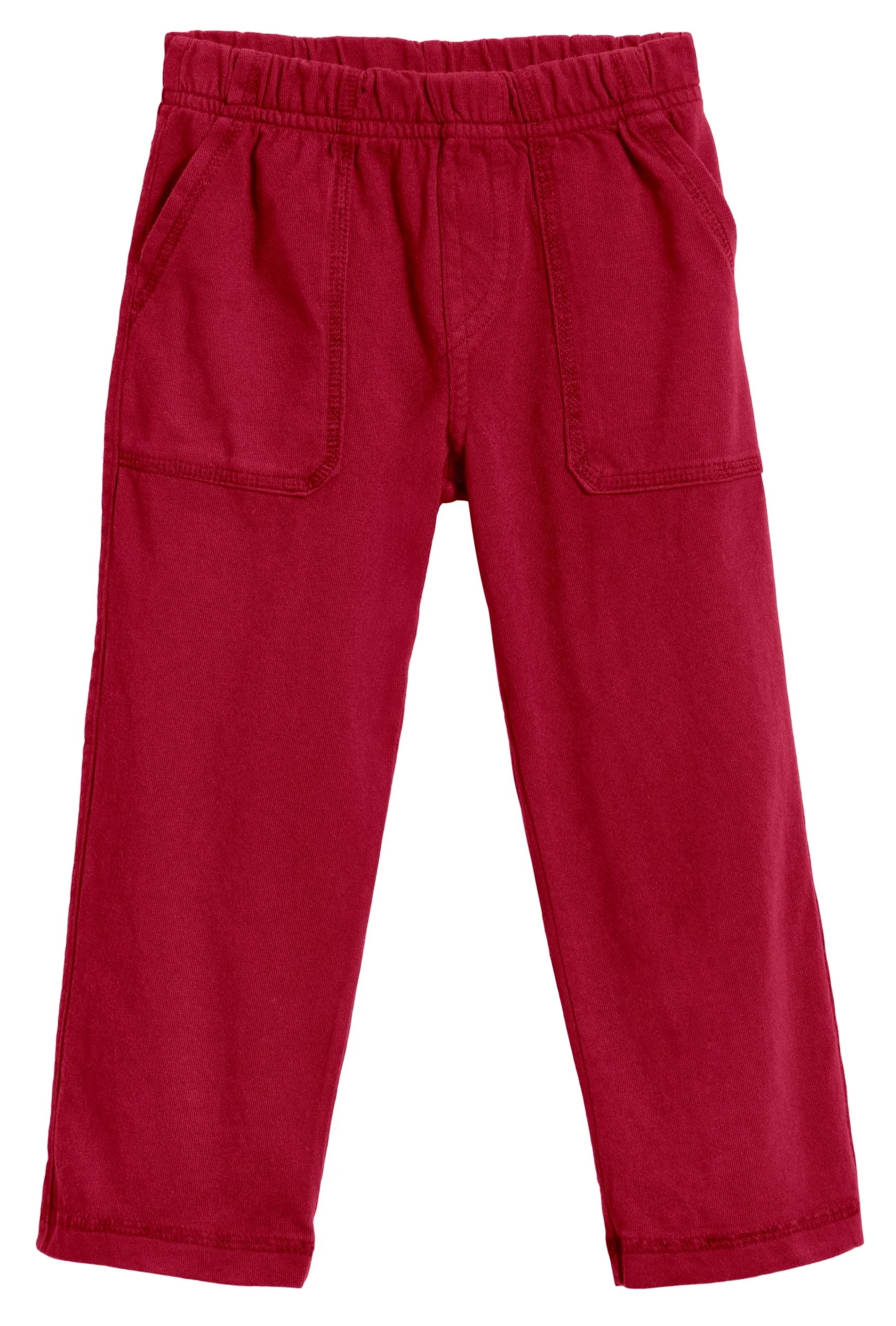 Boys Soft Cotton 3-Pocket Jersey Pants - UPF 50+ | Red - Remutear