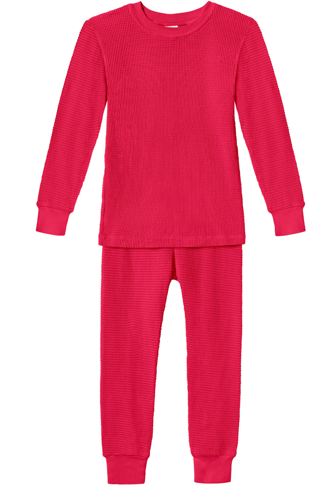 Boys and Girls 100% Cotton Soft & Warm Heavier Thermal Long John Set | Candy Apple - Remutear