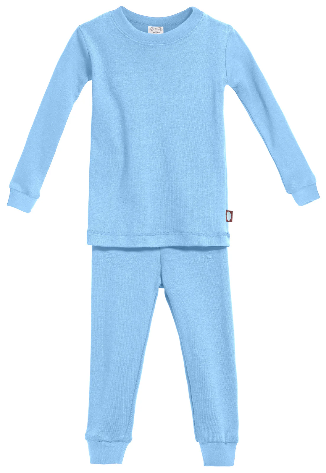Kid's Organic Cotton Snug Fit Pajama Sets-Seconds| Damage - Bright Light Blue - Remutear