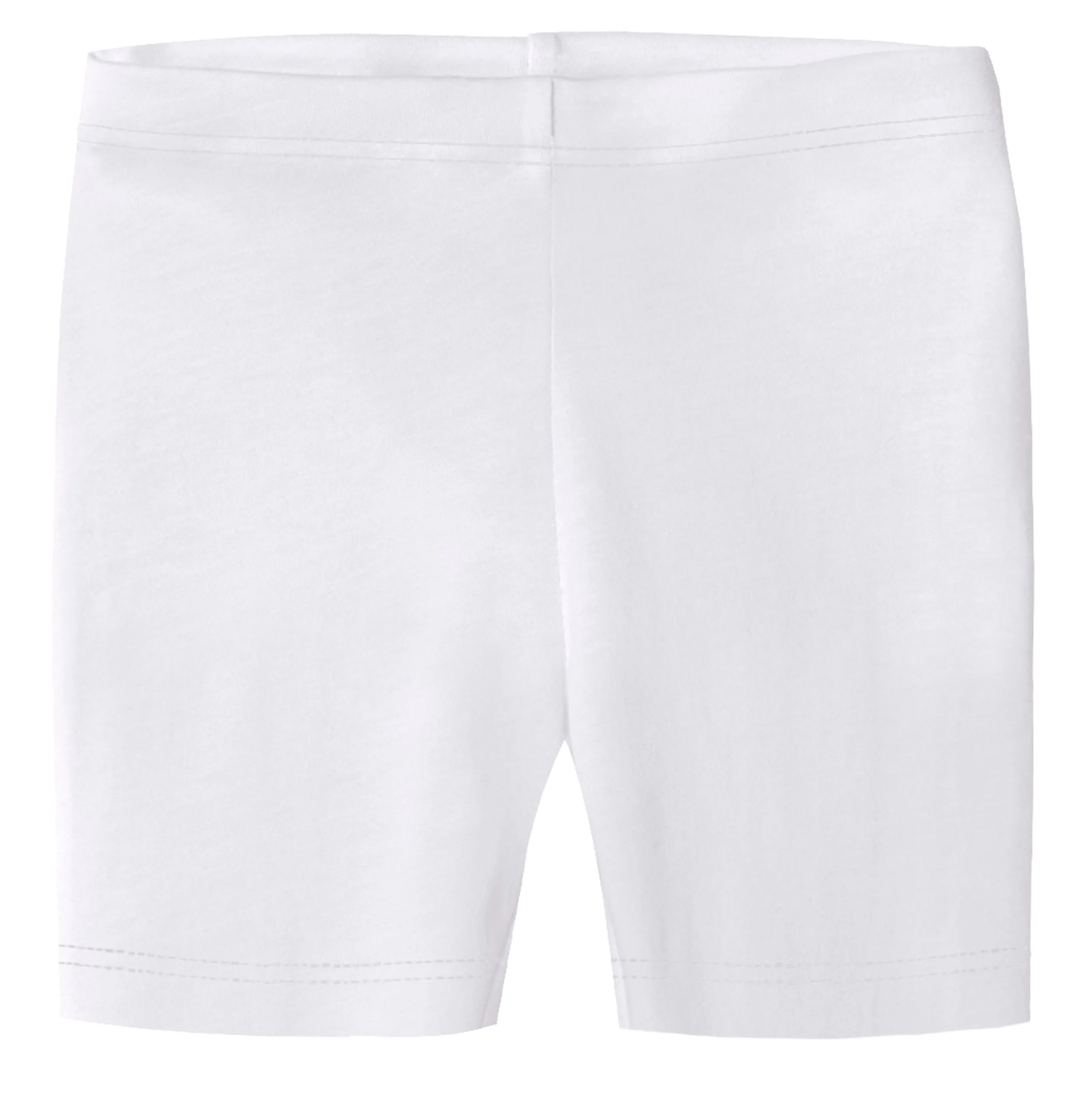 Girls Soft Organic Cotton Bike Shorts | White - Remutear