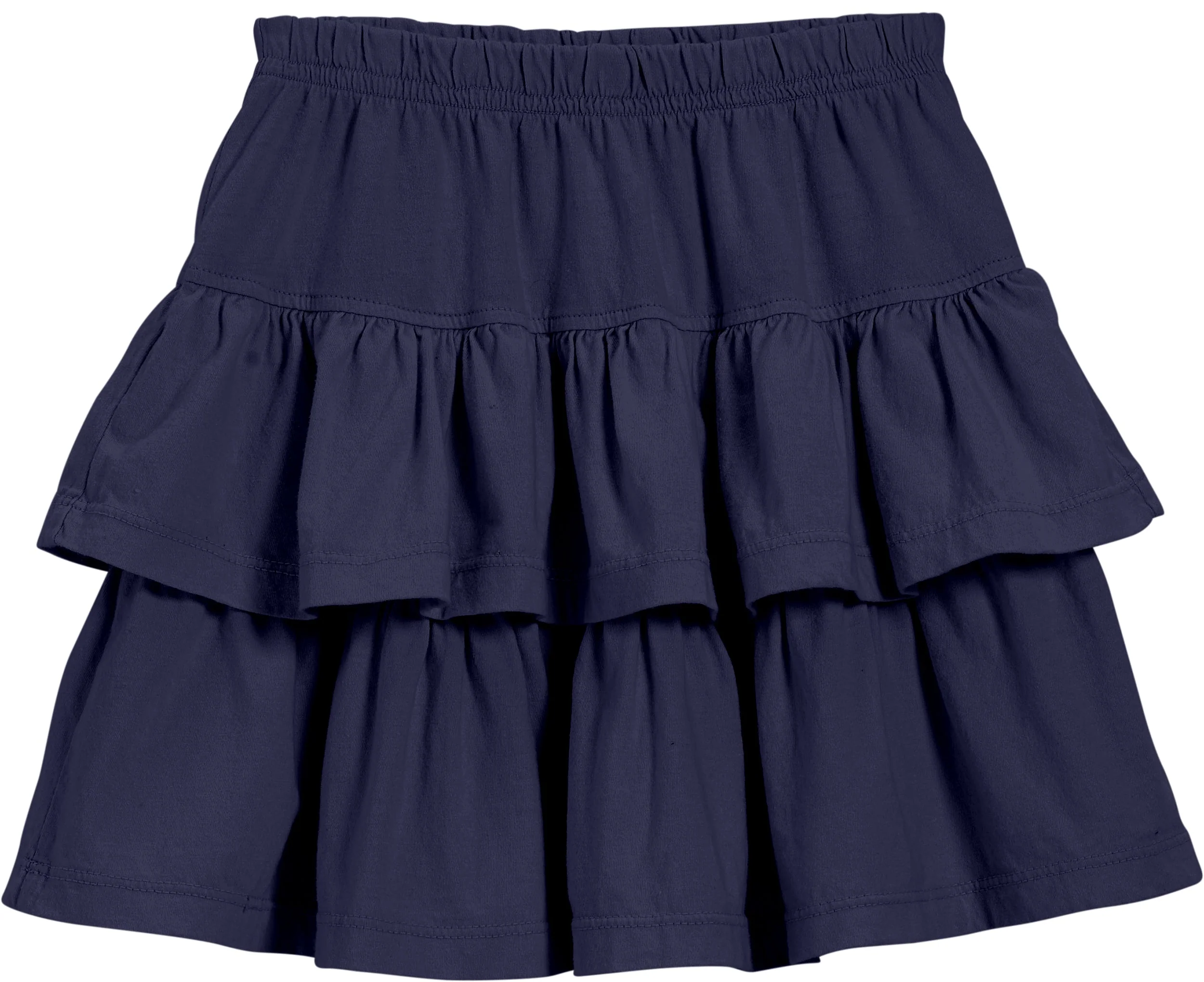 Girls Soft Cotton Jersey Tiered Skirt - Remutear
