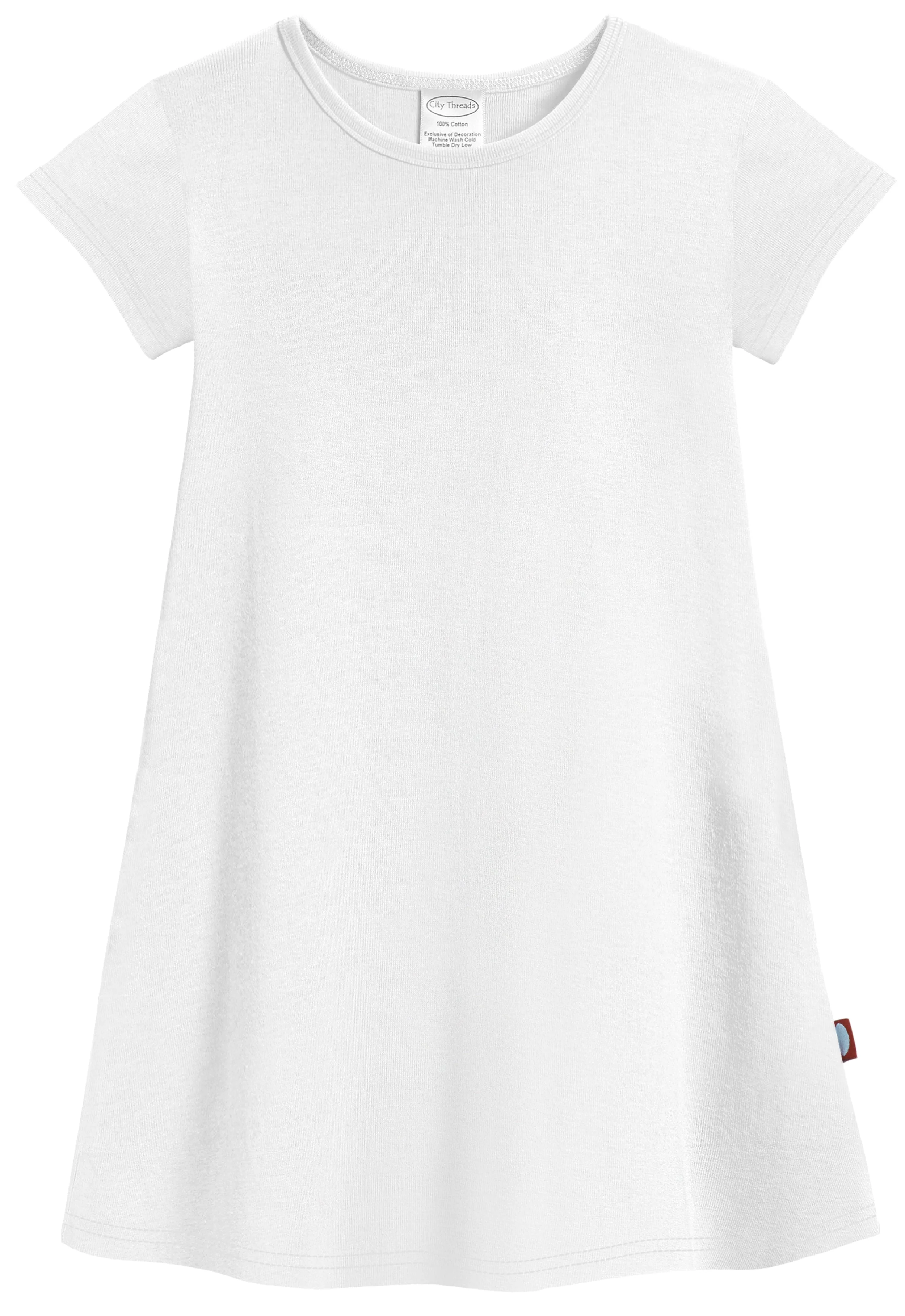 Super-Soft Organic Cotton Cap Sleeve Dress| White - Remutear