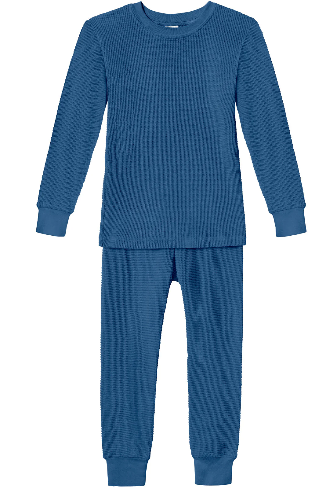 Boys and Girls 100% Cotton Soft & Warm Heavier Thermal Long John Set | Smurf - Remutear