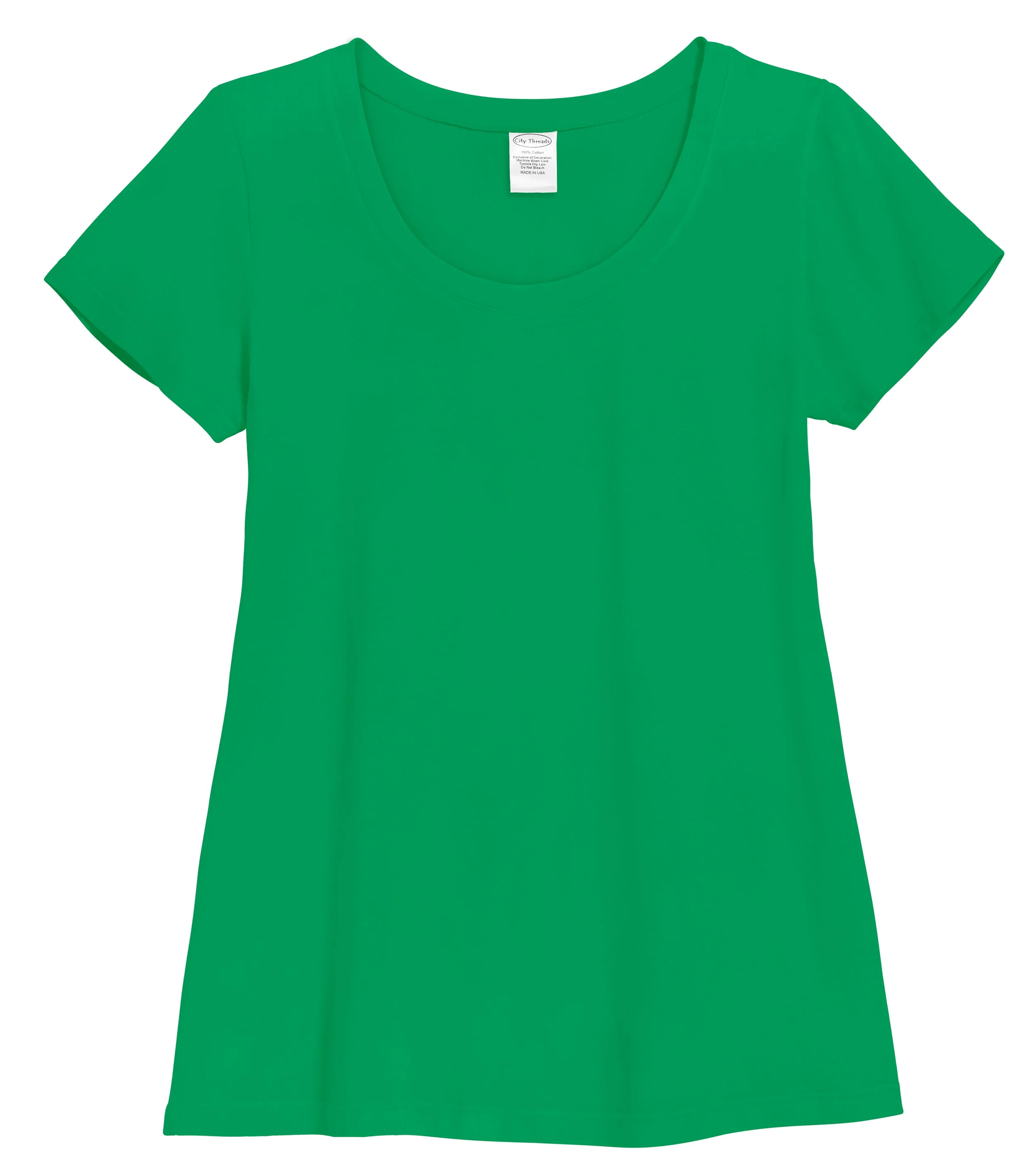 Women's Soft Supima Cotton Short Sleeve Everyday Comfy Crew Tee | Elf Green - Remutear