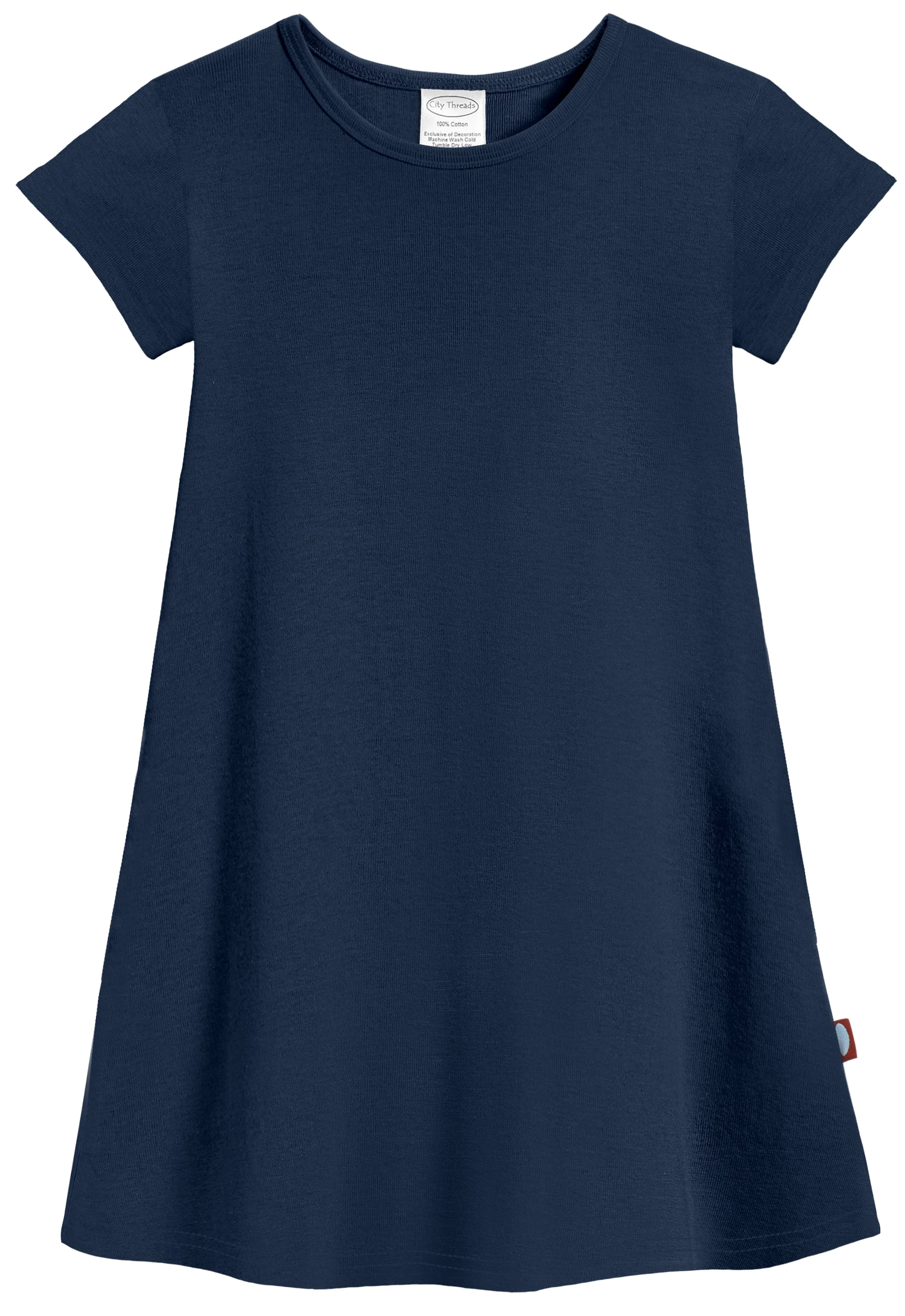 Super-Soft Organic Cotton Cap Sleeve Dress| Navy - Remutear