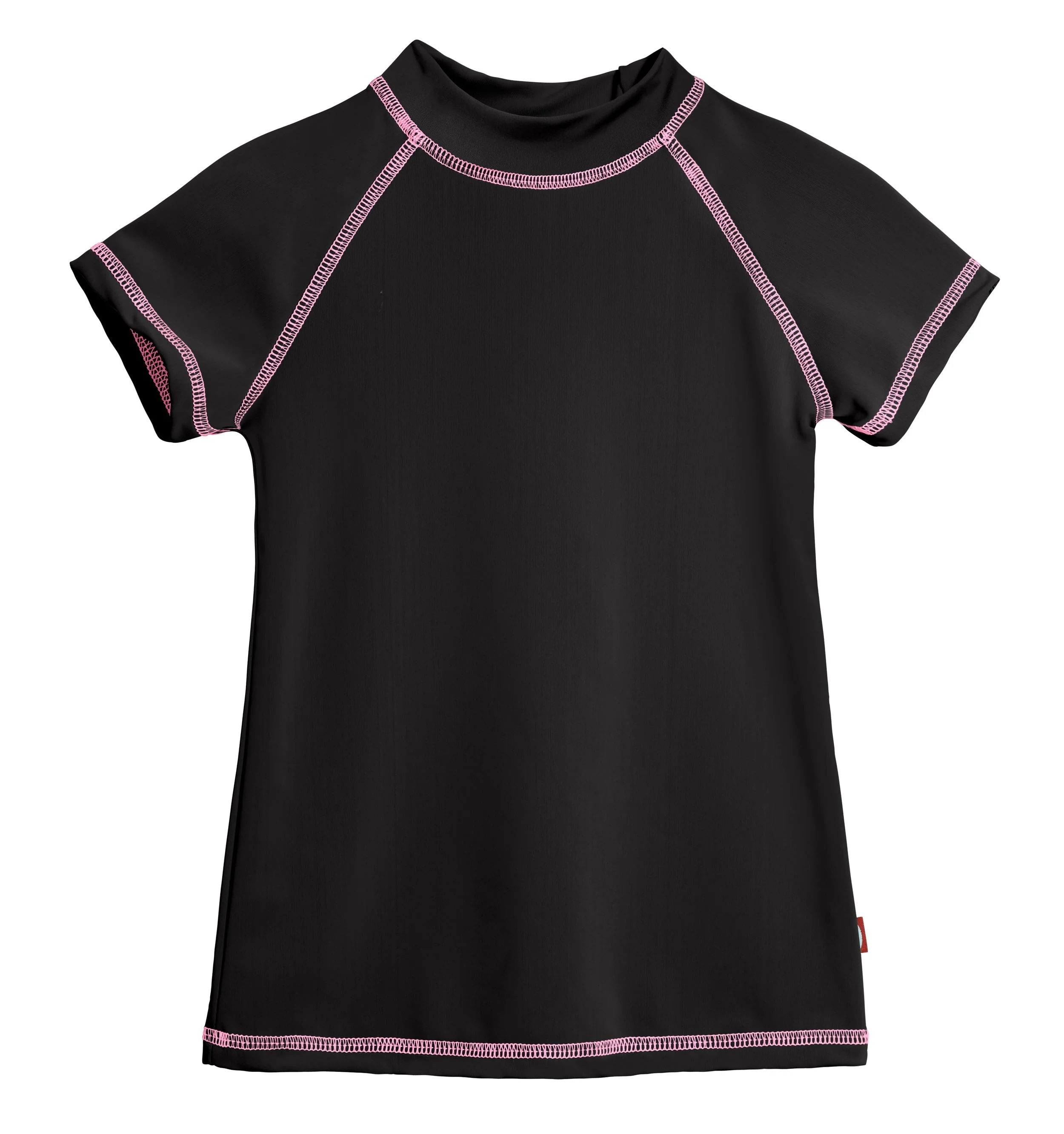 Girls UPF 50+ Short Sleeve Rashguard | Black - Remutear