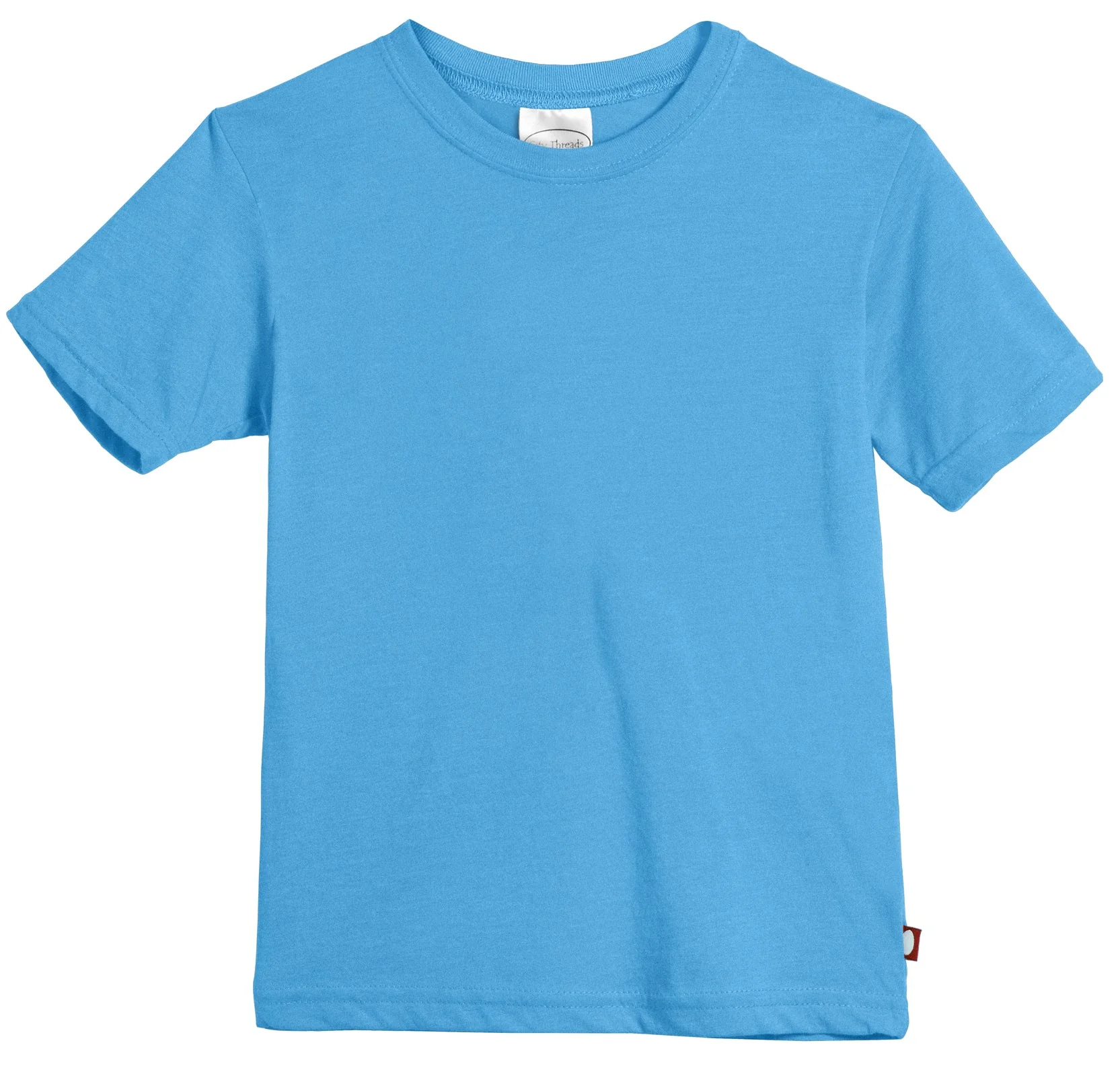 Boys Soft Organic Cotton Jersey Short Sleeve Crew Tee | Sea - Remutear