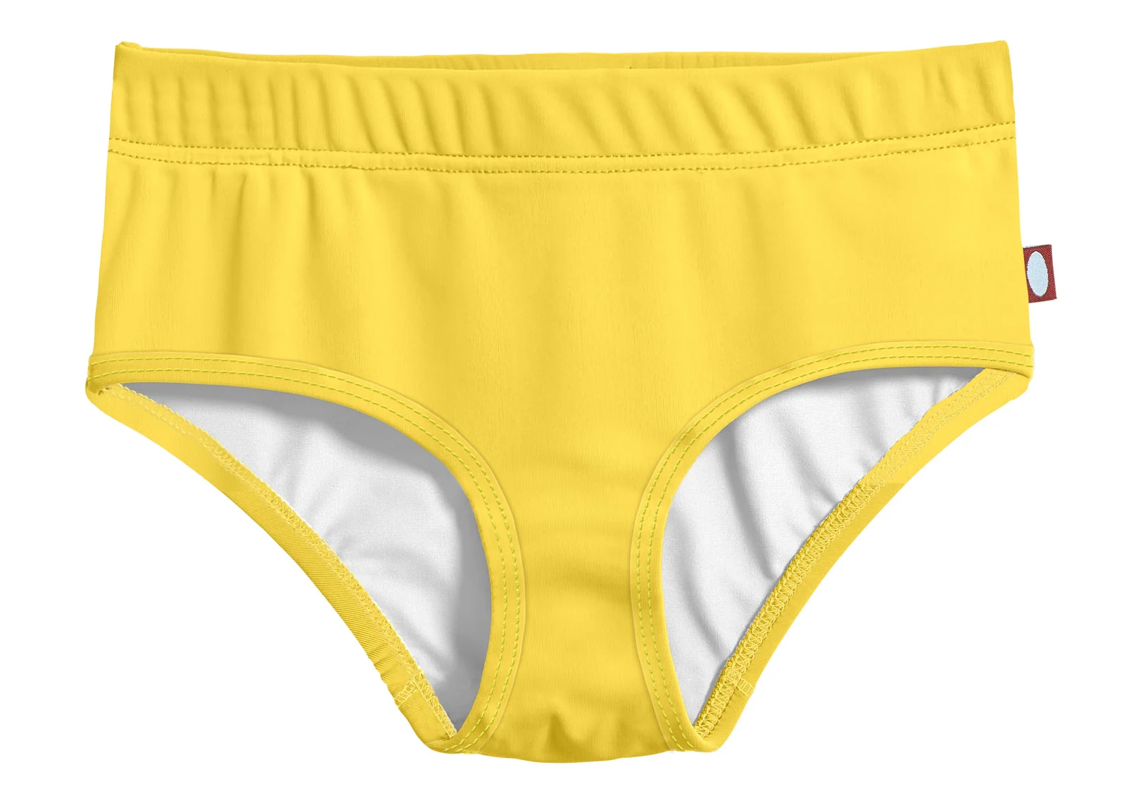 Girls UPF 50+ Lined High-Waisted Swim Briefs | Yellow - Remutear