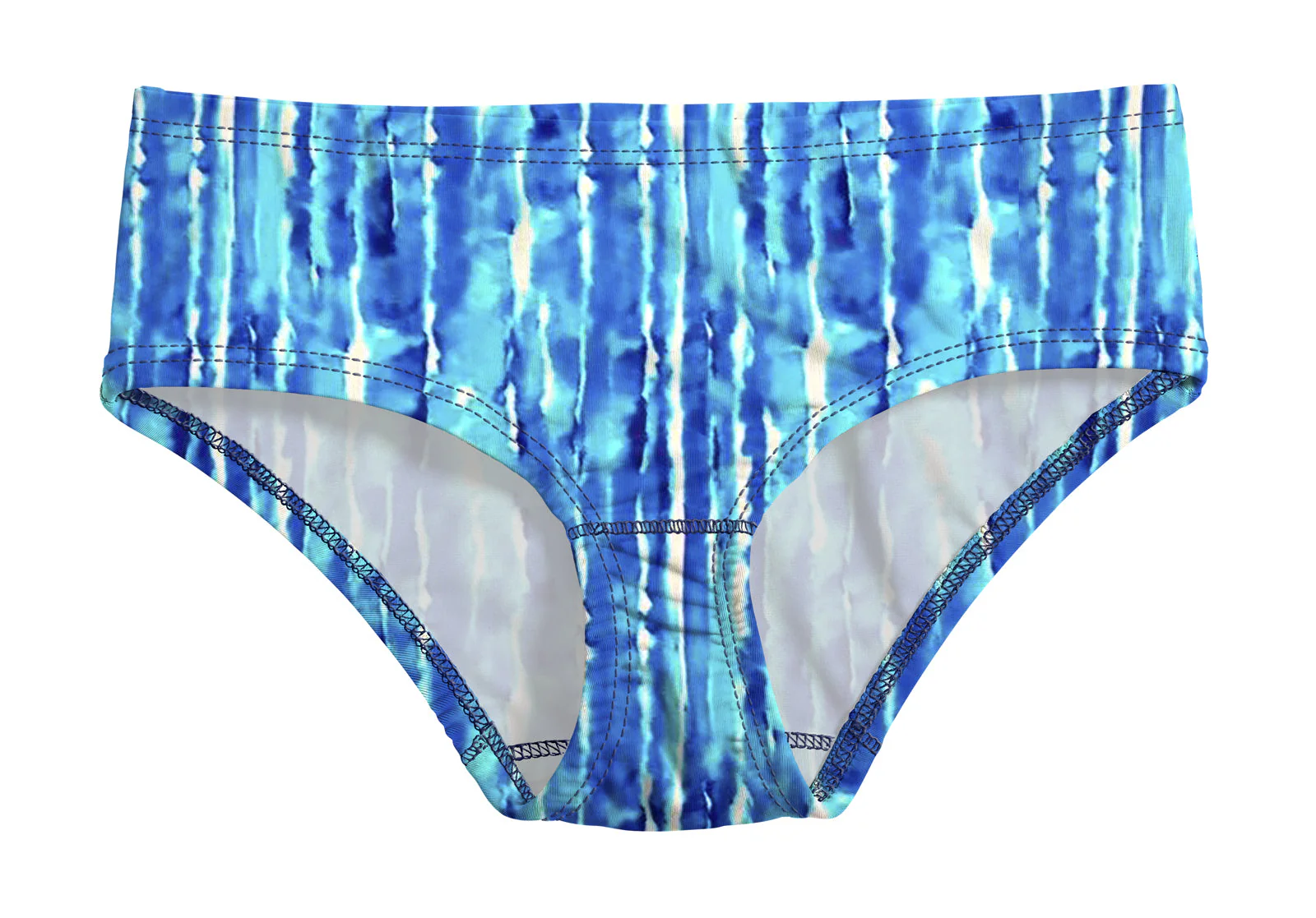 Girls UPF 50+ Printed Swim Briefs  | Water Tie Dye - Remutear