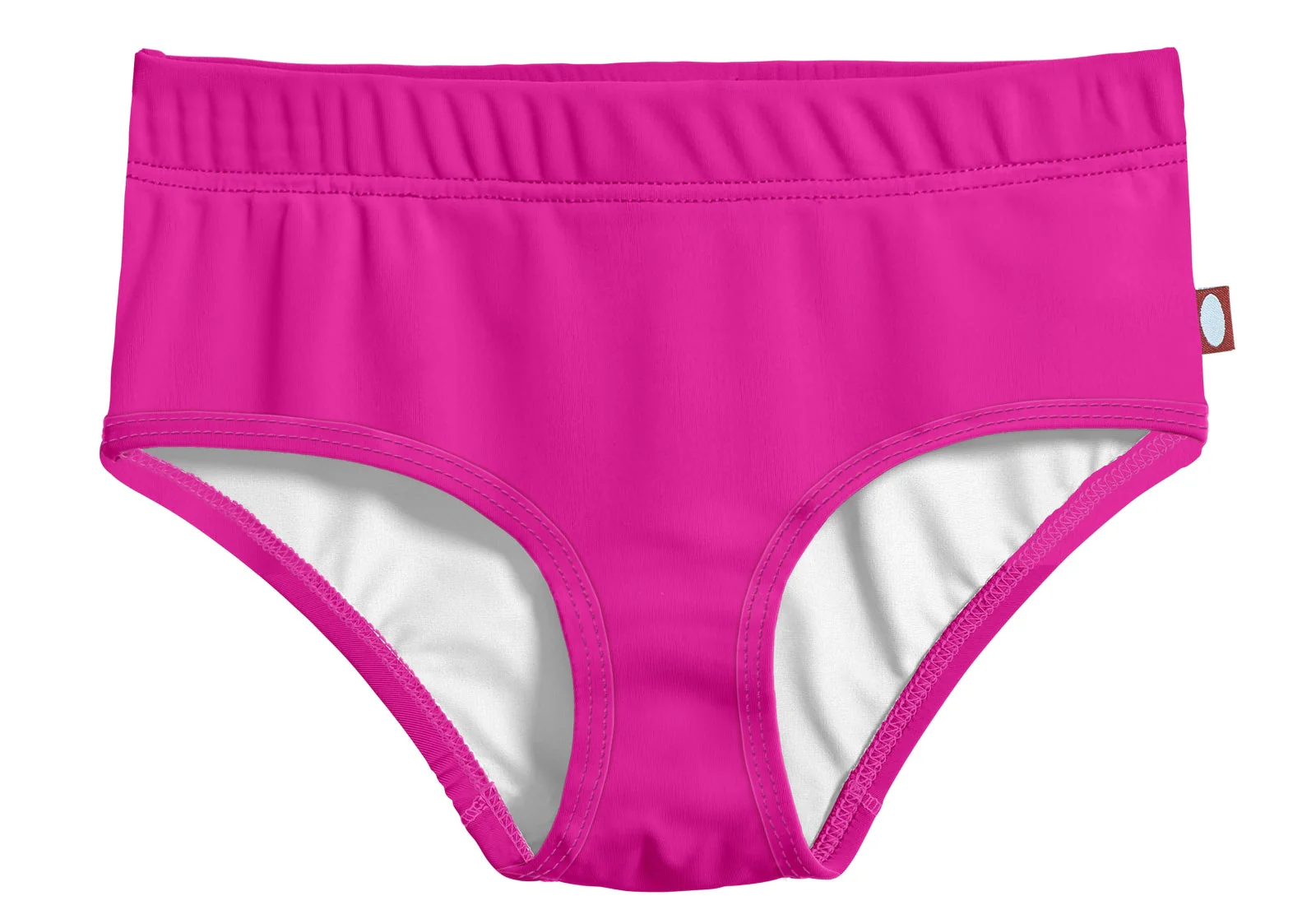 Girls UPF 50+ Lined High-Waisted Swim Briefs | Hot Pink - Remutear