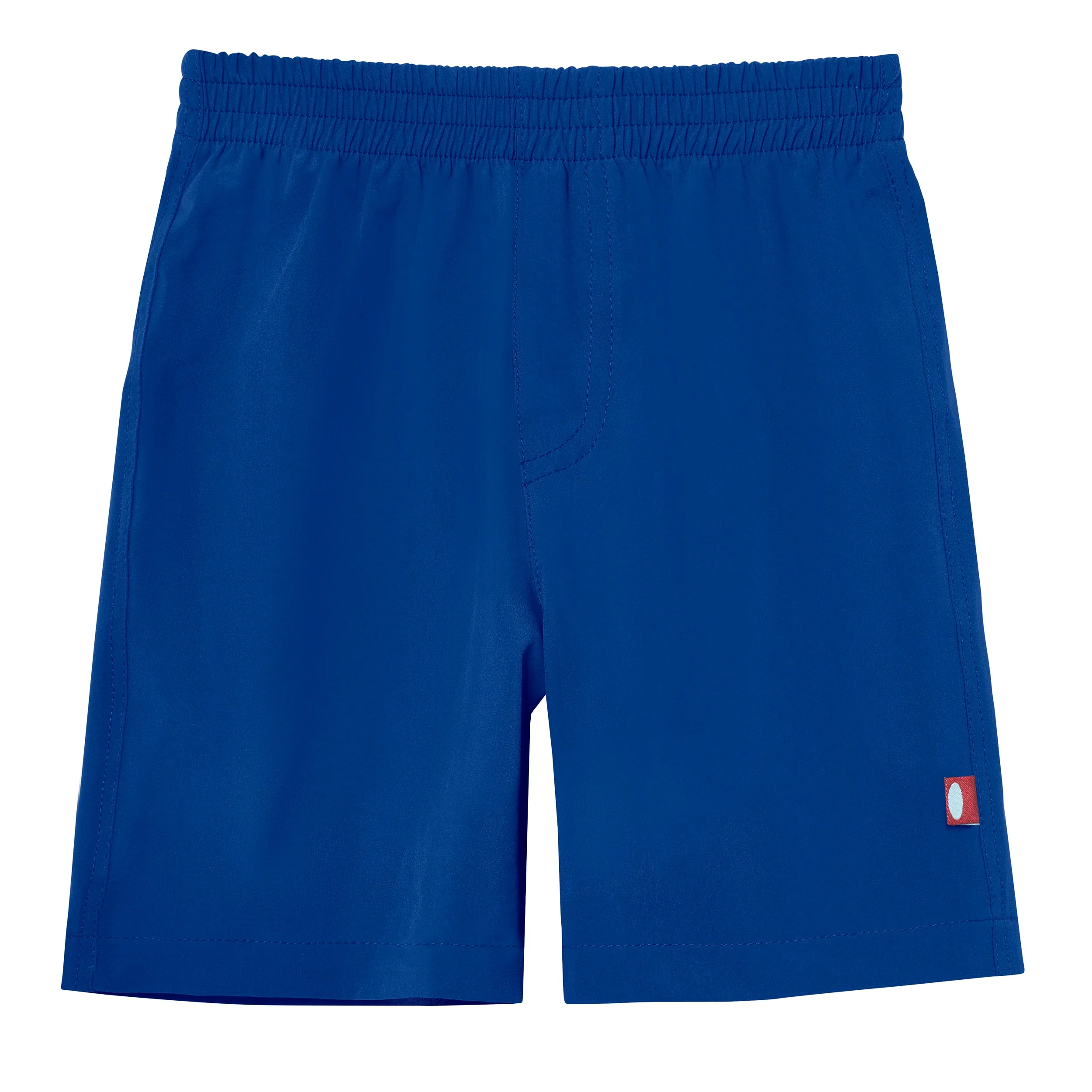 Boys UPF 50+ Soft Stretch Club Swim Trunks  - Above The Knee Fit | Royal Blue - Remutear