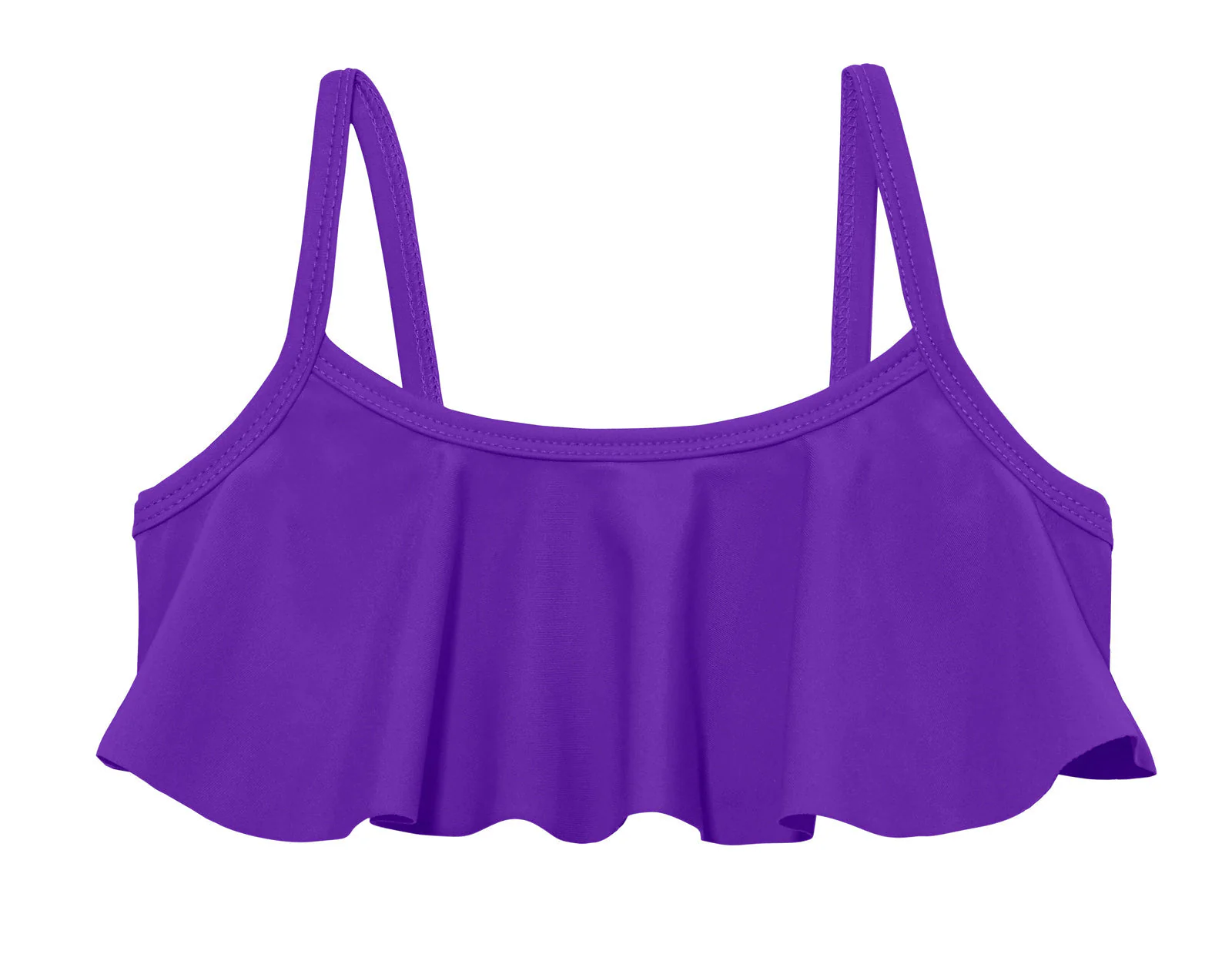 Girls UPF 50+ Flounce Bikini Top | Purple - Remutear