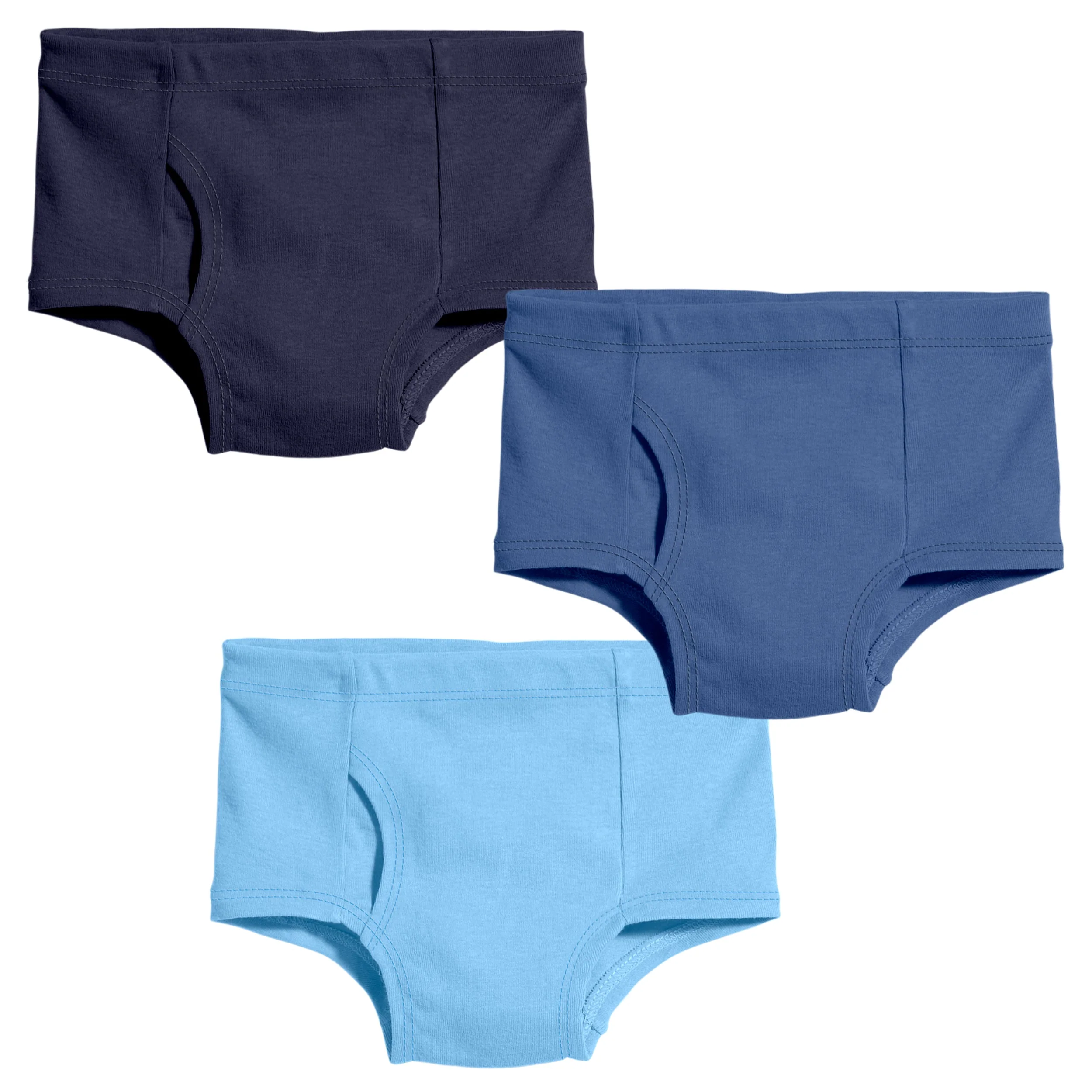 Boys Organic Cotton Brief - 3 Pack | Navy/Smurf/Bright Light Blue - Remutear