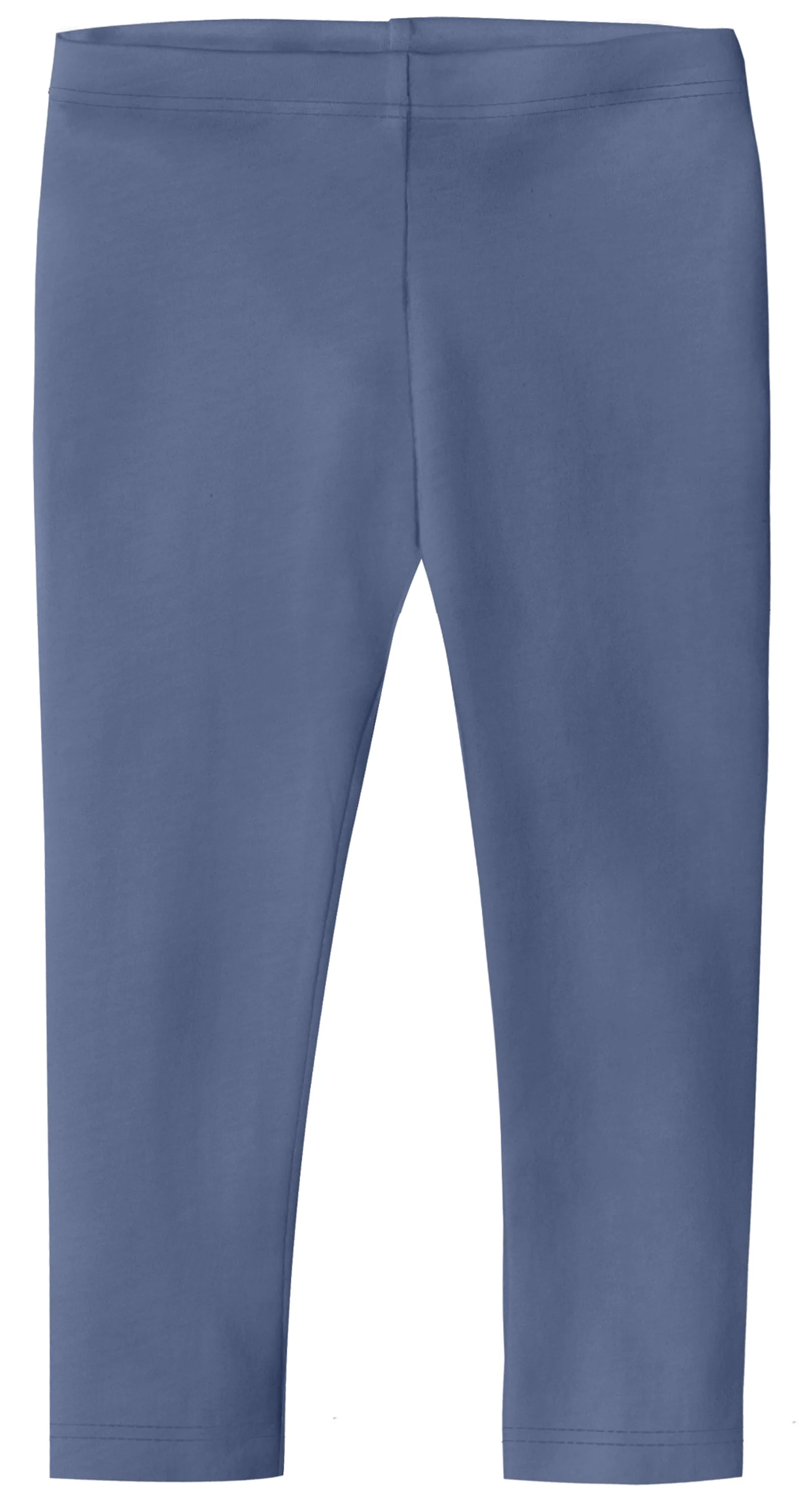 Girls Soft 100% Cotton Capri Leggings | Denim Blue - Remutear