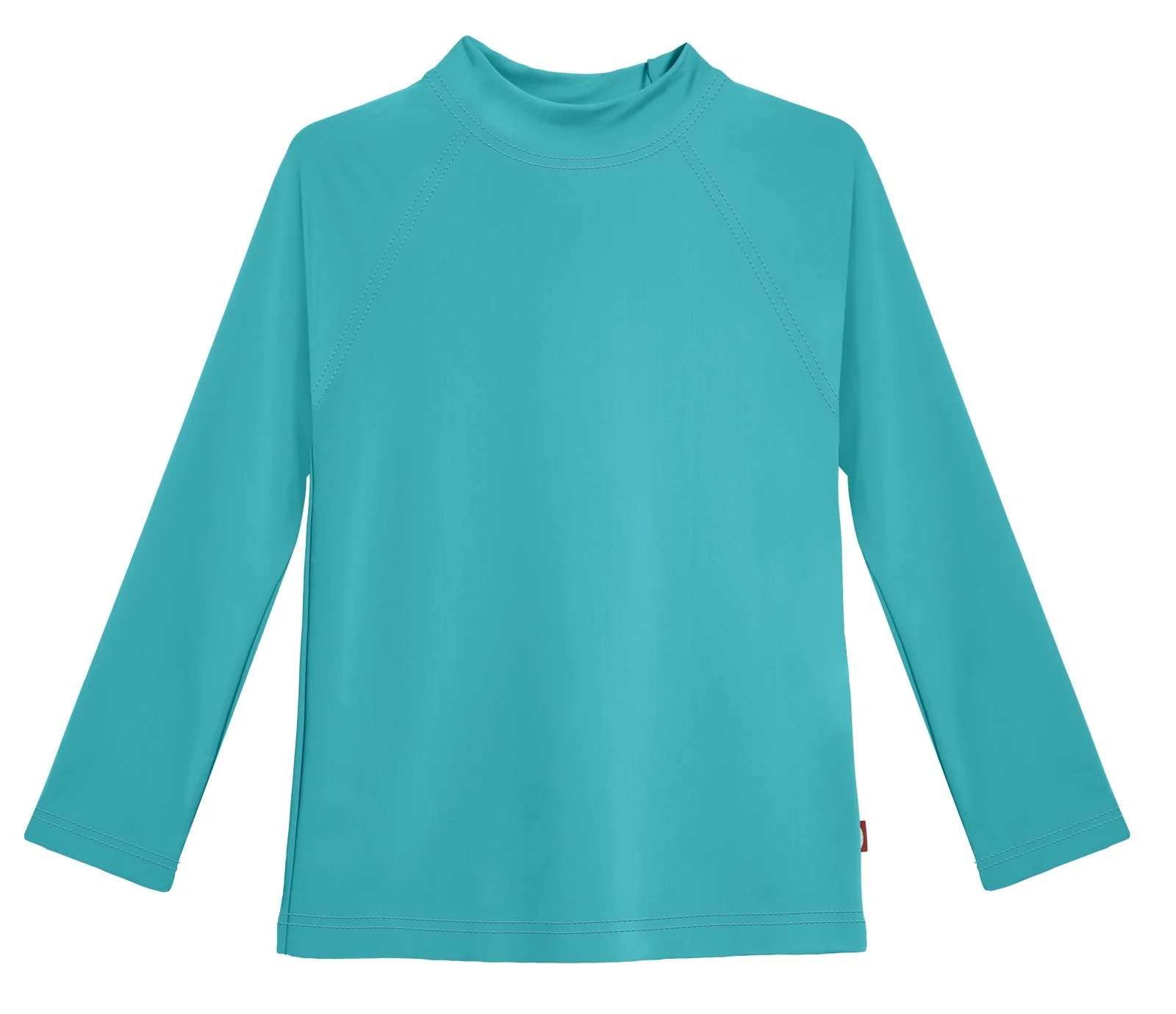 Girls Recycled Nylon UPF 50+ Long Sleeve Rashguard | Aquamarine - Remutear