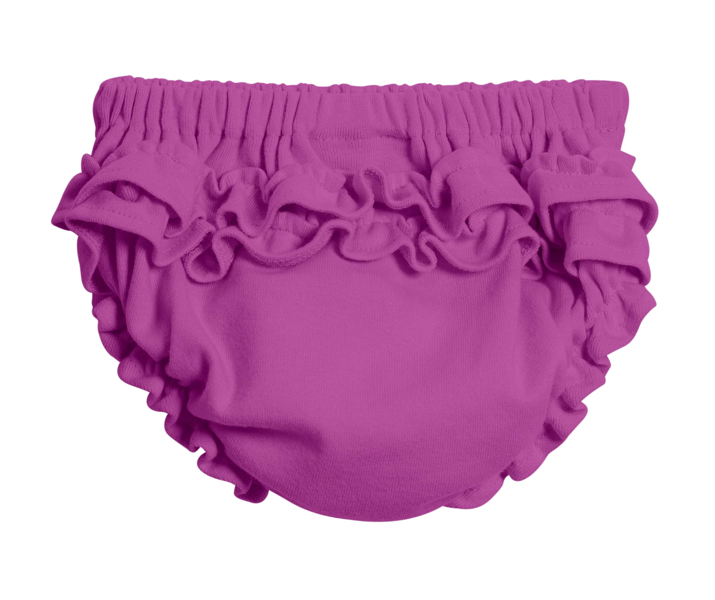 Girls Soft Cotton Ruffle Diaper Cover | Plum - Remutear
