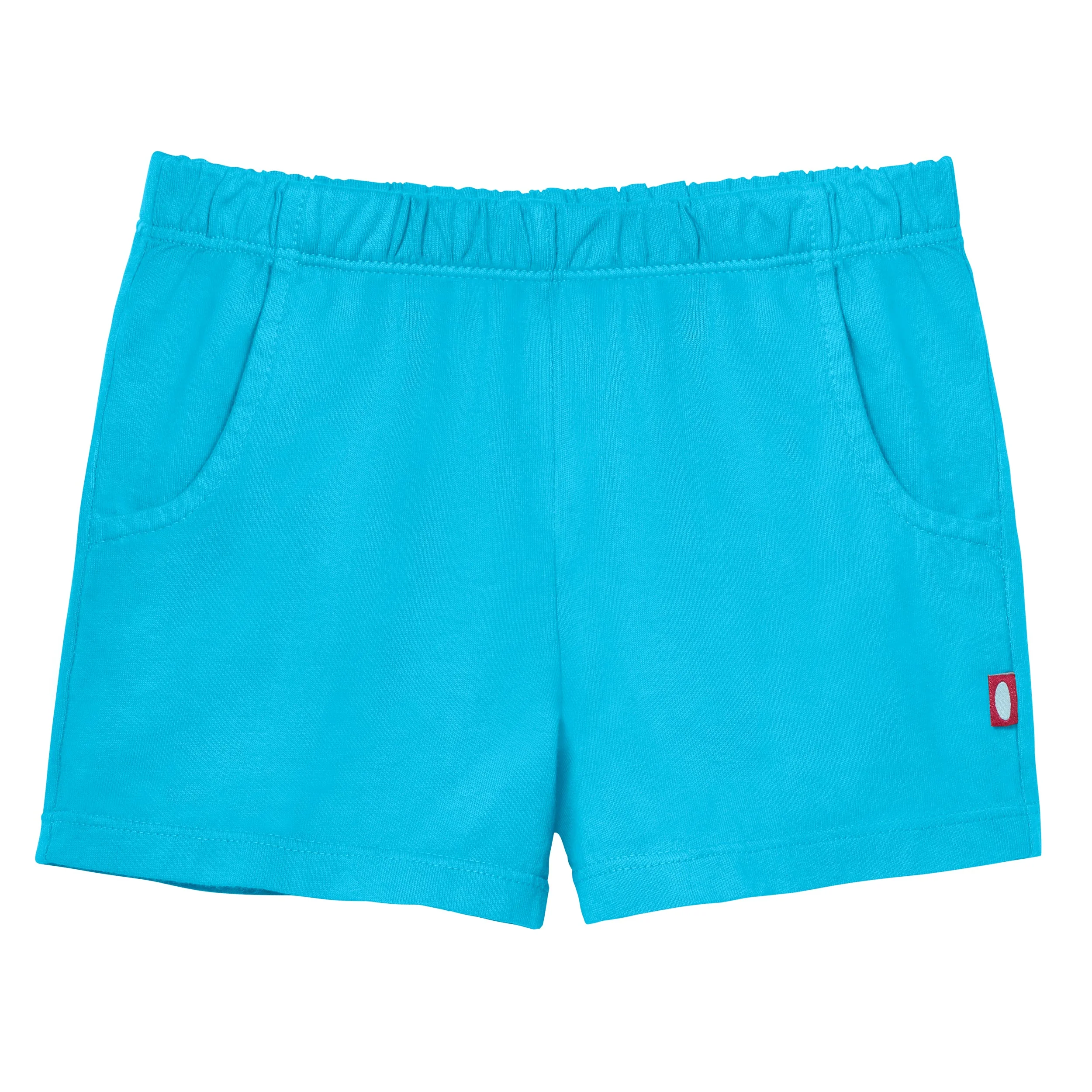 Girls Soft Cotton UPF 50+ Jersey Pocket Shorts | Turquoise - Remutear