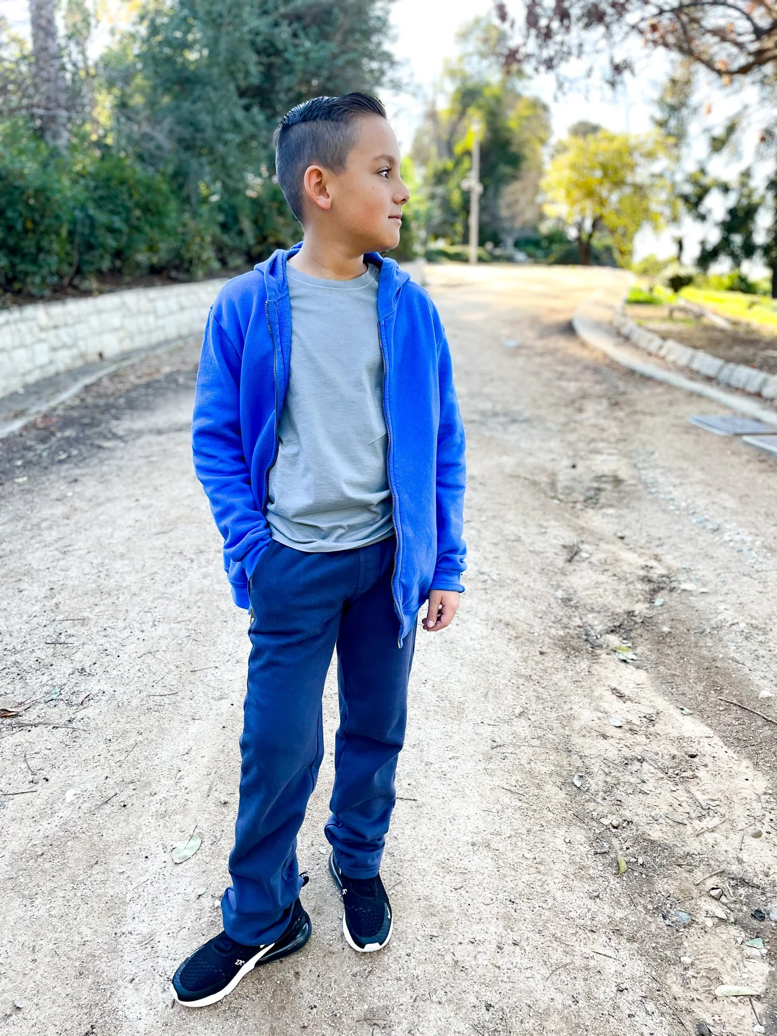 Soft & Cozy 100% Cotton Fleece Zip Hoodie with Inner Pockets | Charcoal - Remutear