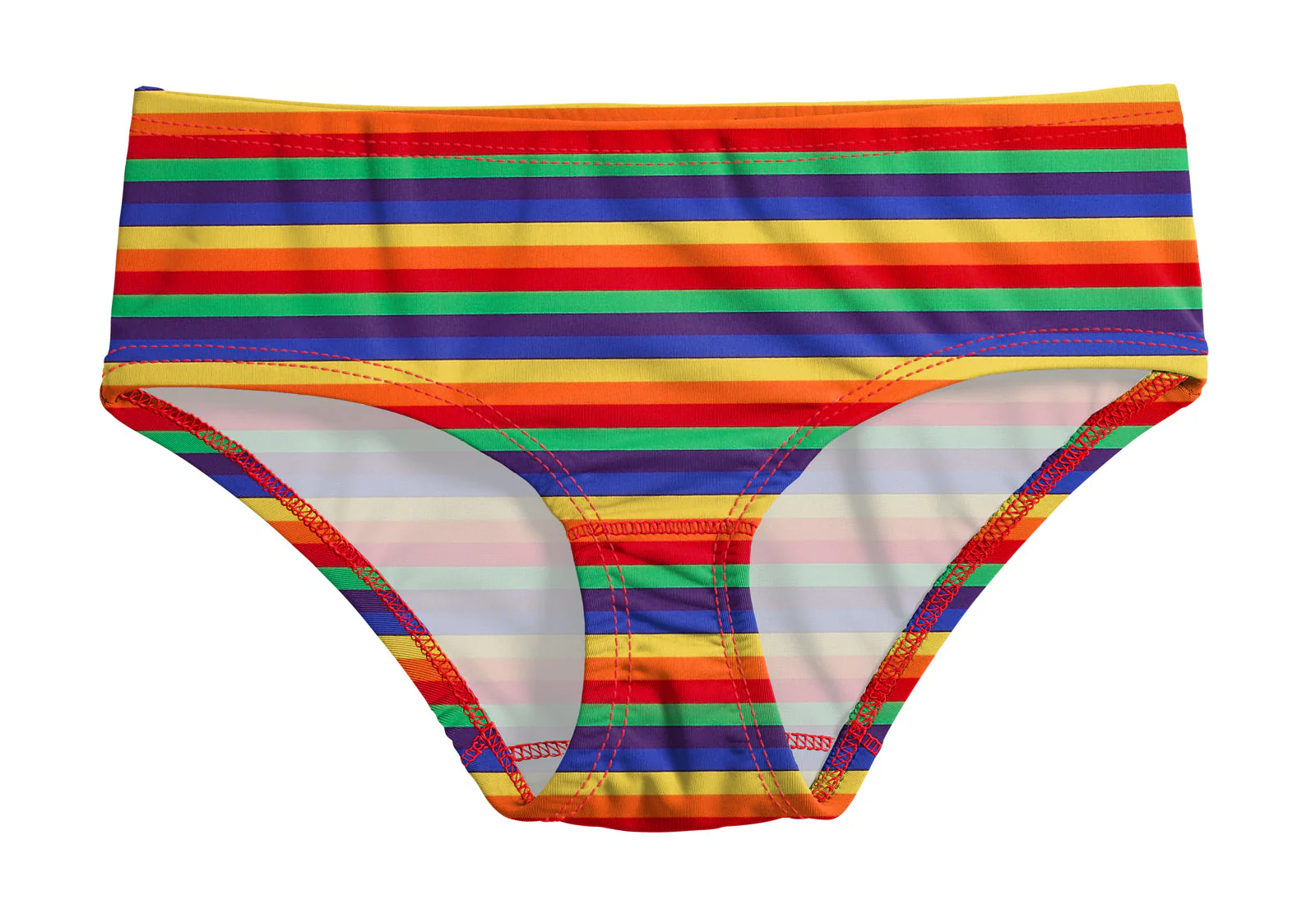 Girls UPF 50+ Printed Swim Briefs  | Rainbow Print - Remutear