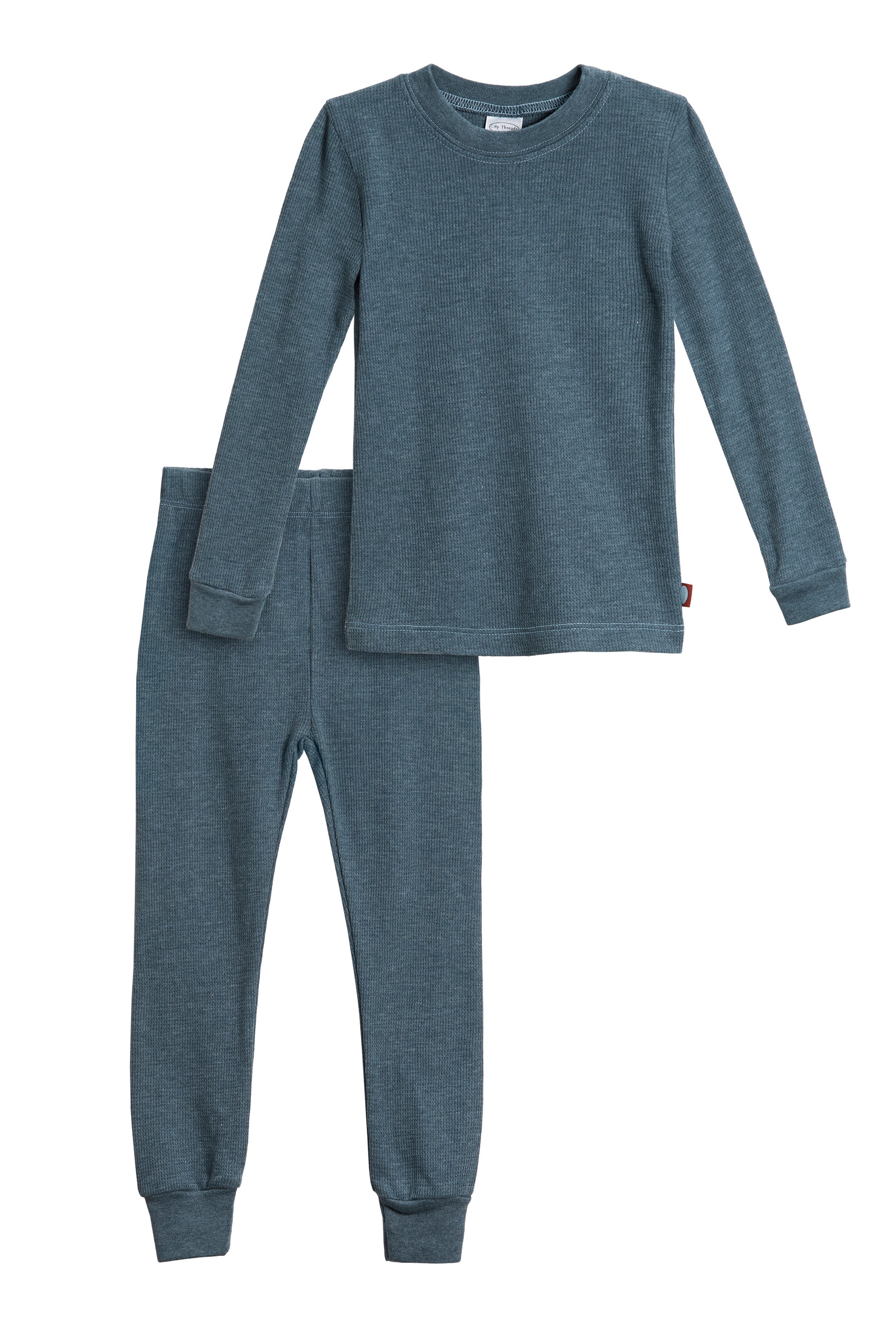 Boys Soft & Cozy Thermal 2-Piece Long Johns | Midnight w- Baby Blue Stitch - Remutear