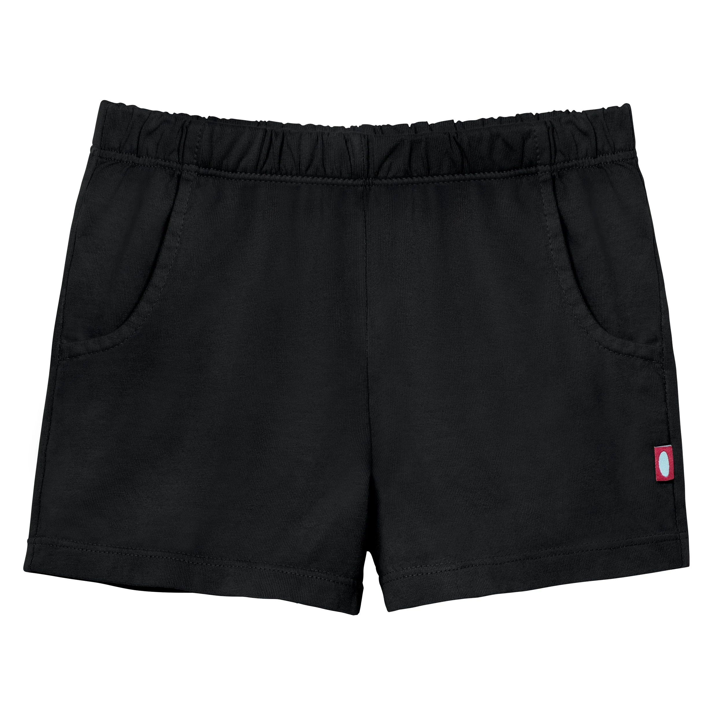 Girls Soft Cotton UPF 50+ Jersey Pocket Shorts | Black - Remutear