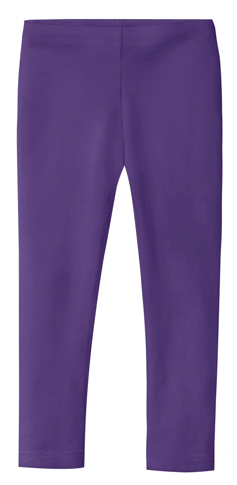 Girls Soft 100% Cotton Solid Colored Leggings | Purple - Remutear
