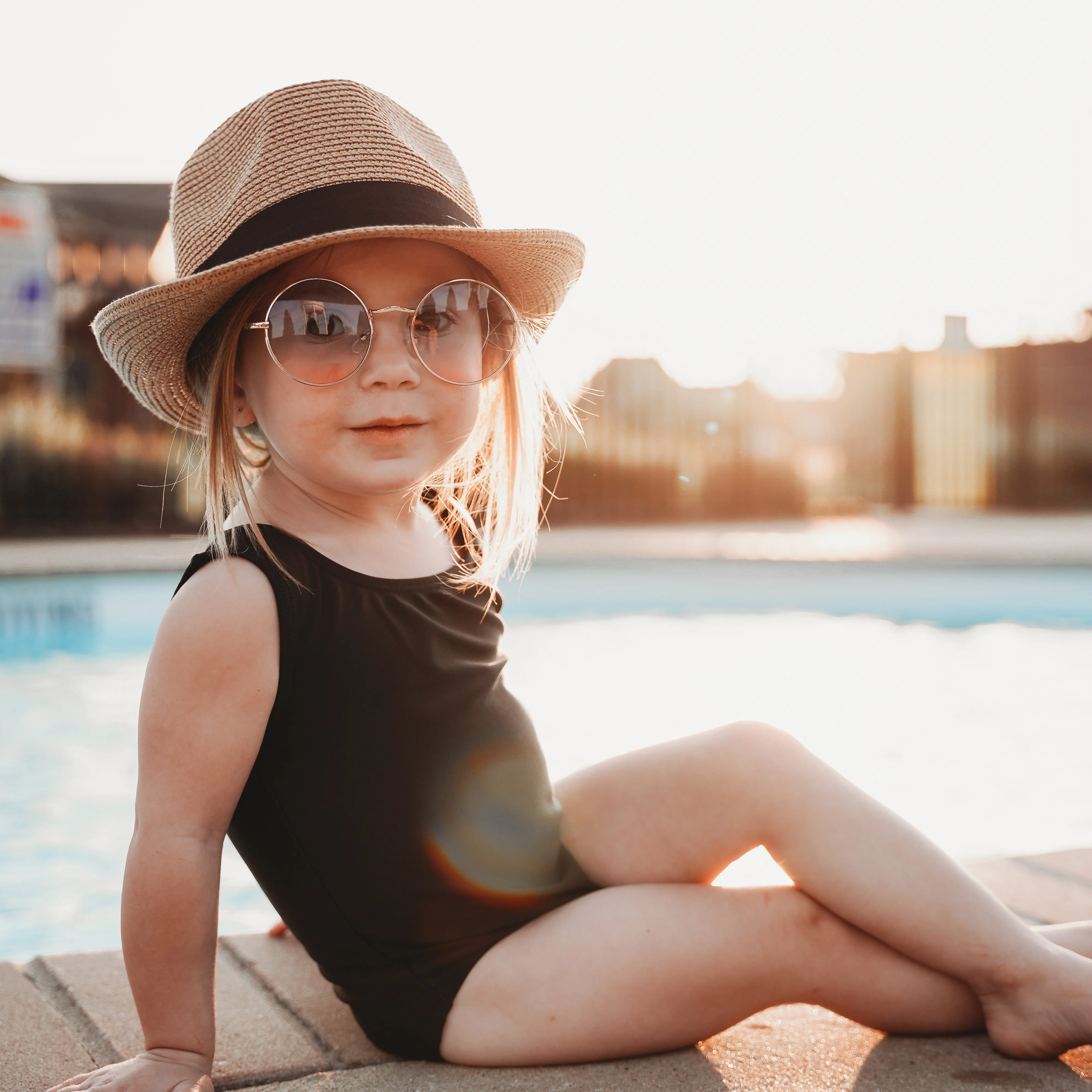 Girls UPF 50+ One Piece Swimsuit | Teal - Remutear