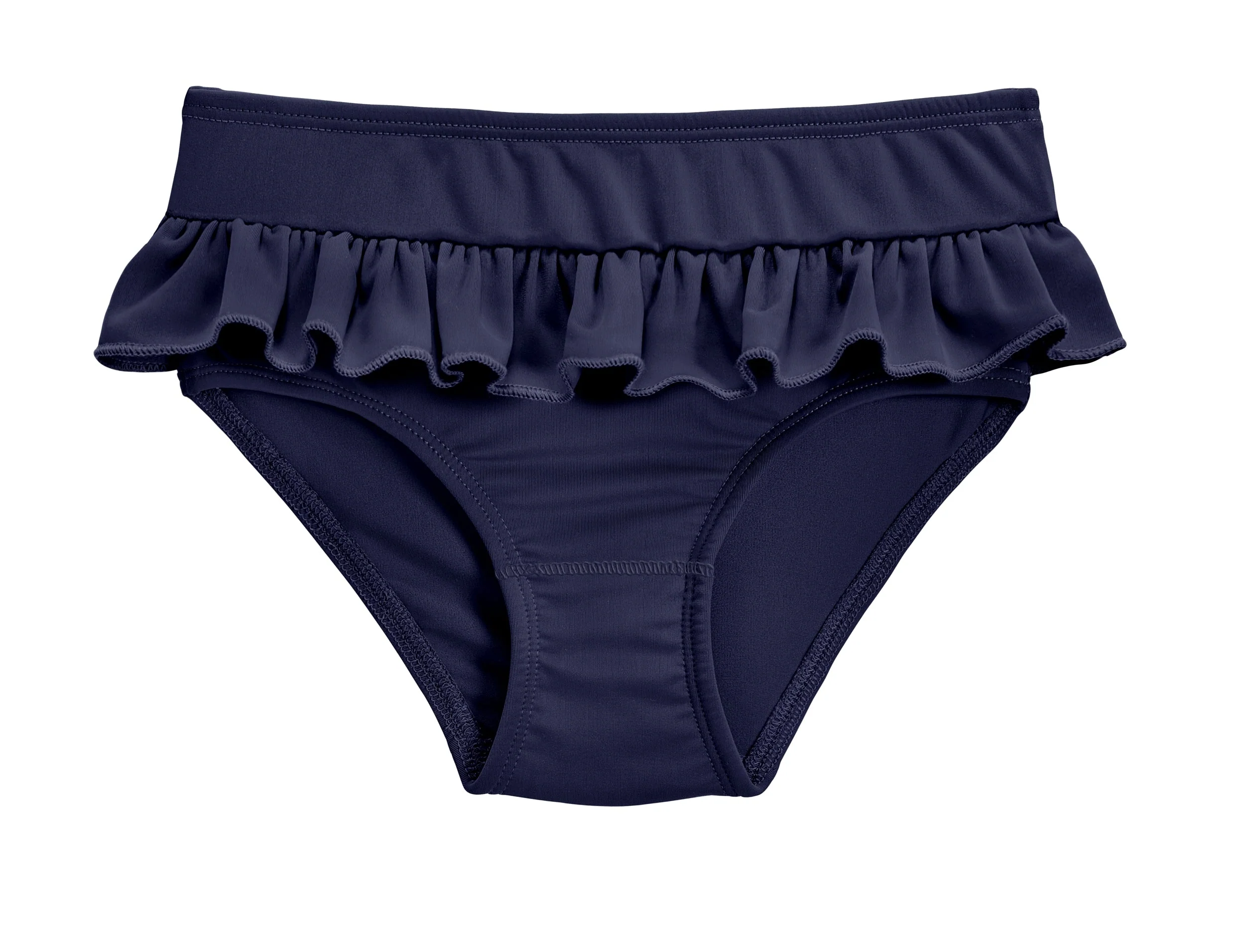 Girls UPF 50+ Ruffle Swim Briefs | Navy - Remutear