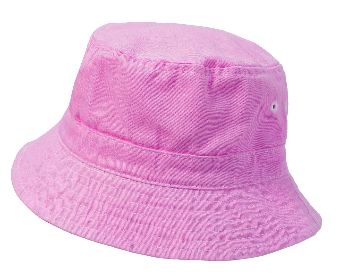 Boys and Girls 100% Cotton Twill UPF 50+ Wharf Hat | Medium Pink (Dyed & Finished in USA*) - Remutear