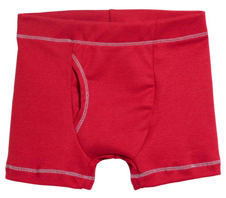 Boys Soft Cotton Boxer Brief | Red - Remutear