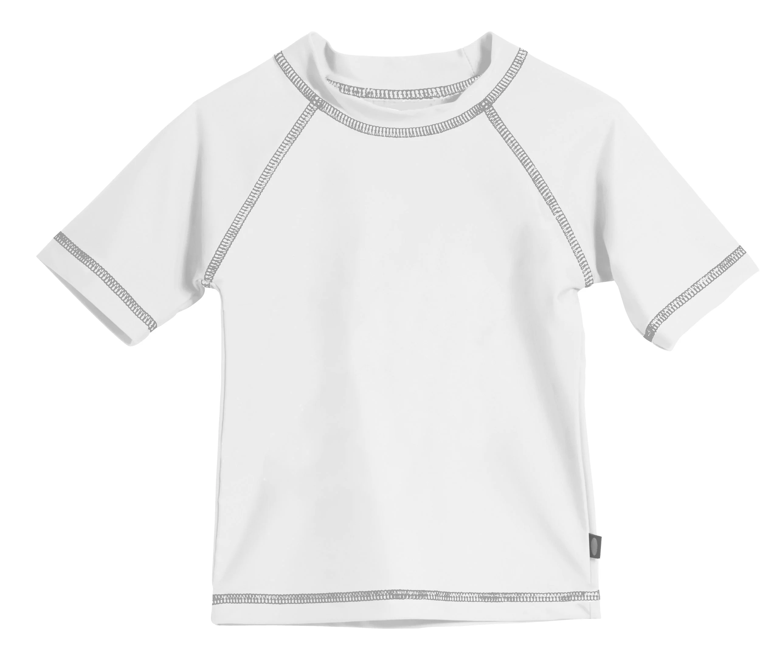 Boys UPF 50+ Short Sleeve Rashguard | White - Remutear