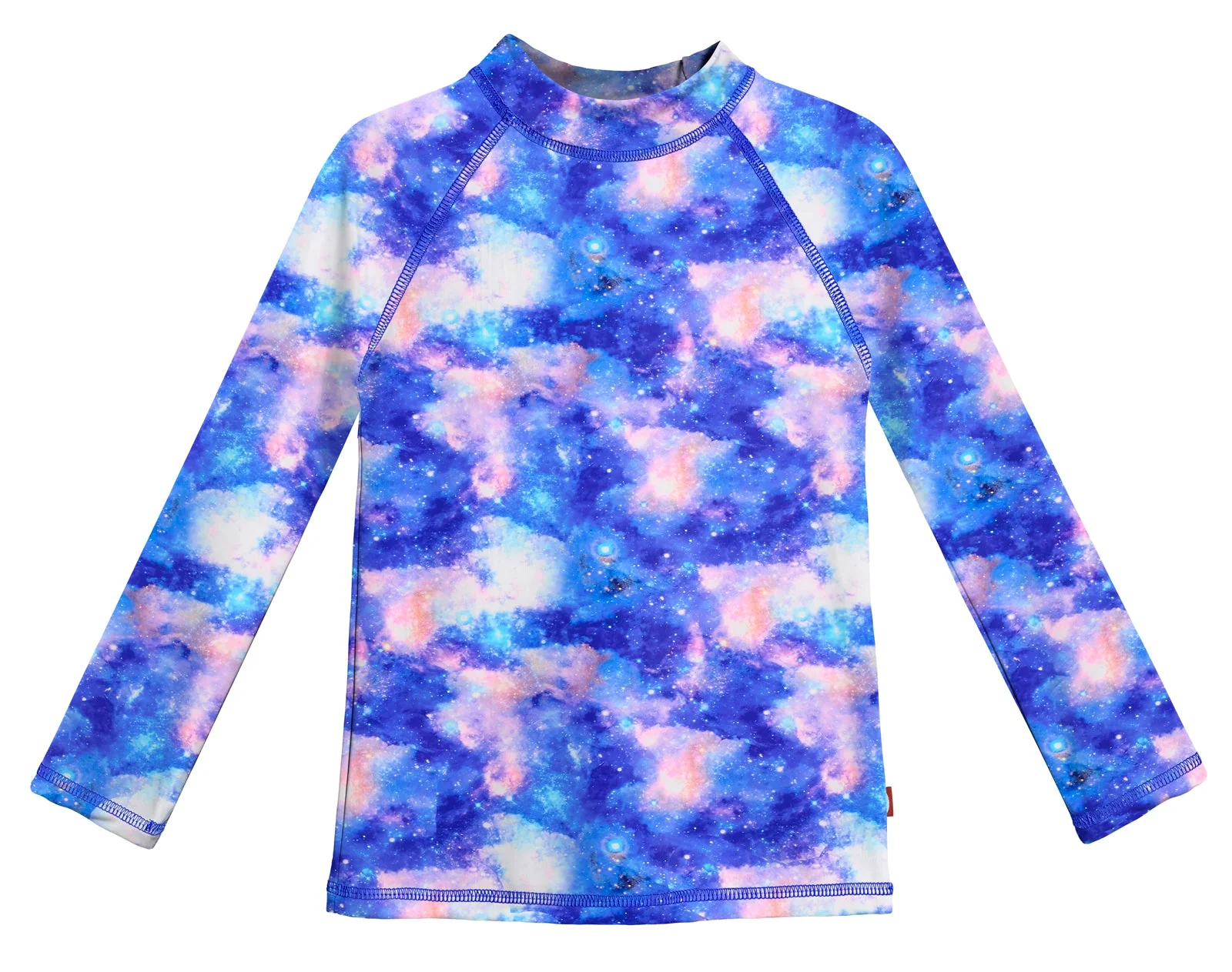 Girls UPF 50+ Printed Long Sleeve Rashguard | Galaxy Swim - Remutear