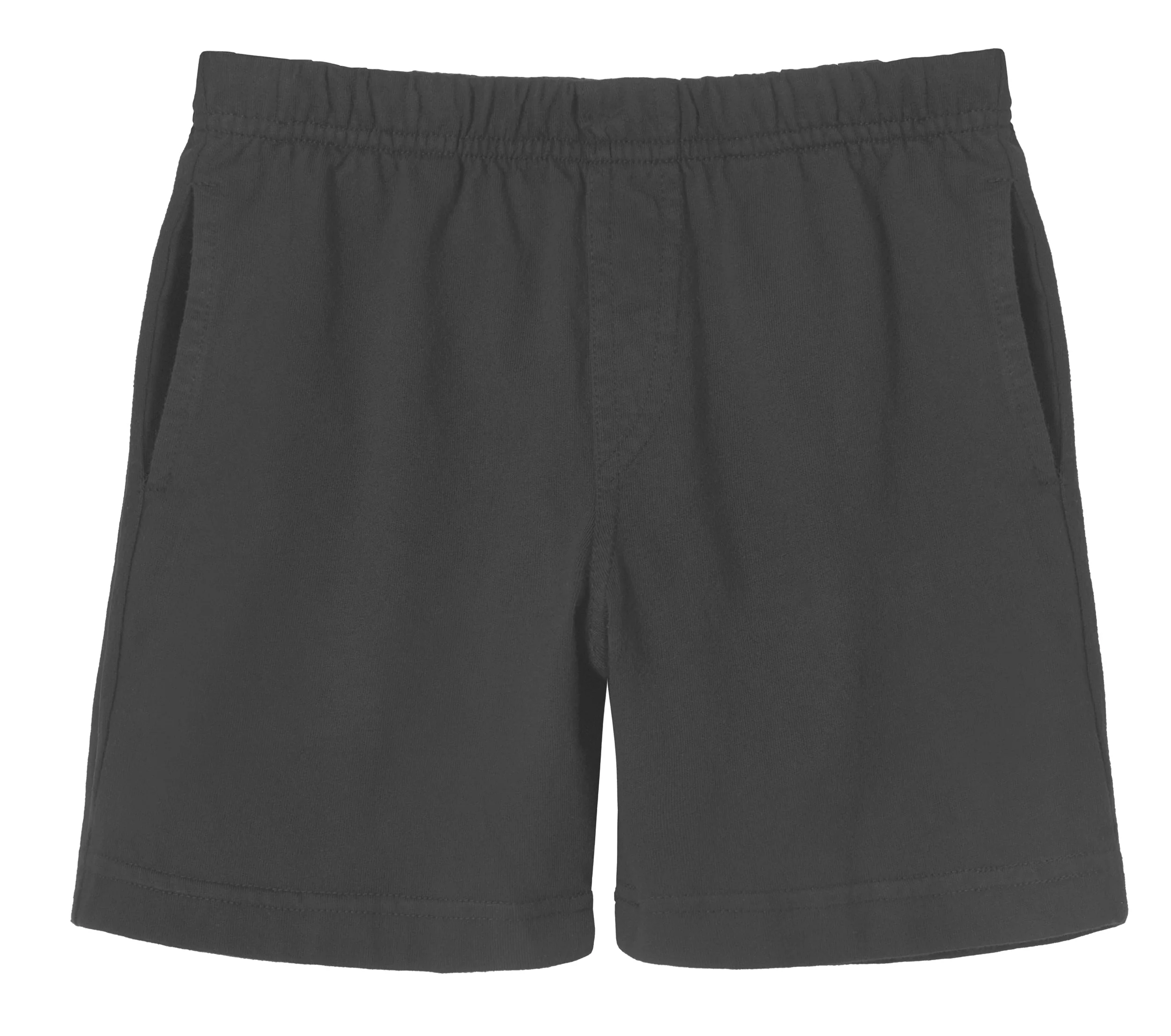Boys Soft Cotton UPF 50+ Above-Knee Side Pocket Shorts | Charcoal - Remutear