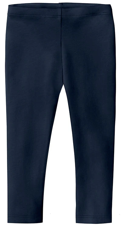 Girls Soft 100% Cotton Capri Leggings | Navy - Remutear