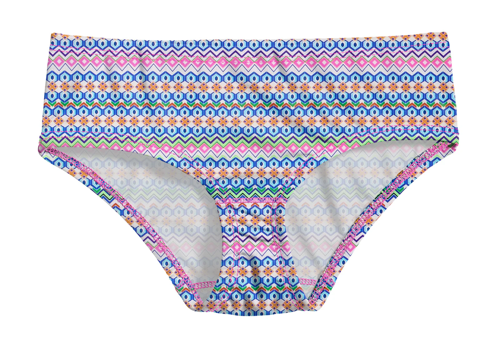 Girls UPF 50+ Printed Swim Briefs  | Fiesta Print - Remutear