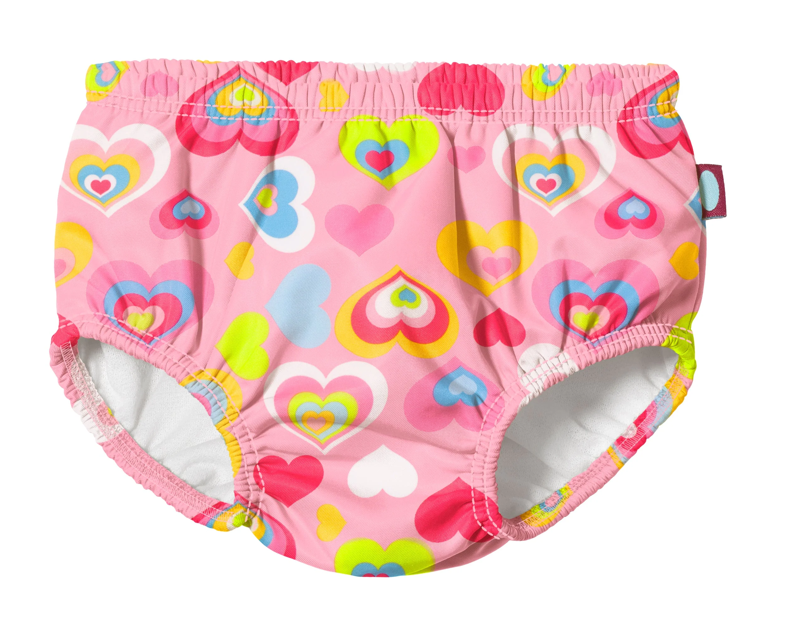 Boys and Girls Recycled Polyester UPF 50+ Swim Diaper Cover | Hearts - Remutear