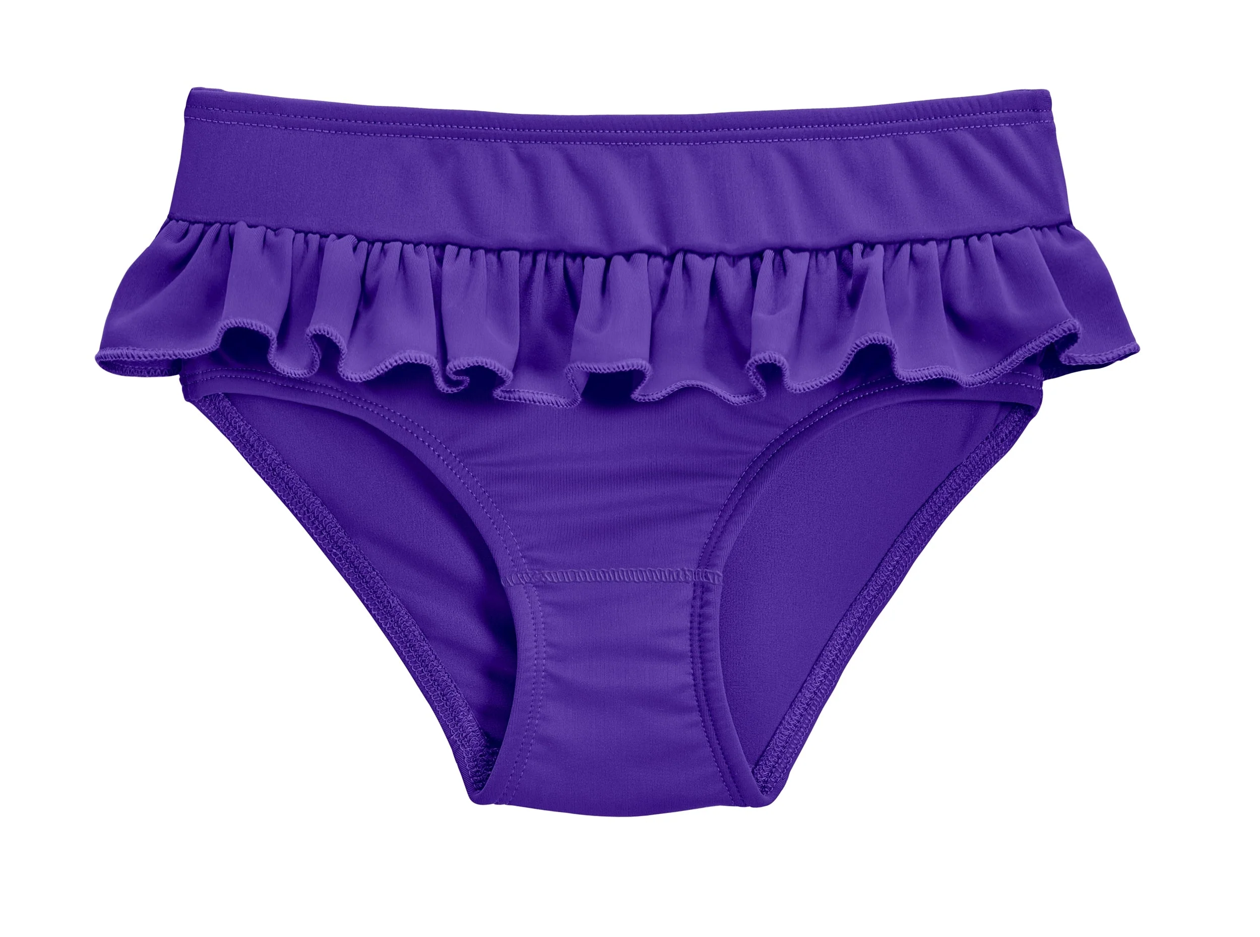 Girls UPF 50+ Ruffle Swim Briefs | Purple - Remutear