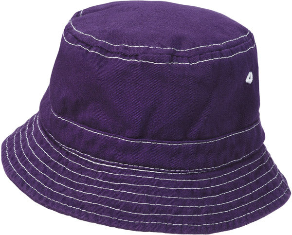 Boys and Girls 100% Cotton Twill UPF 50+ Wharf Hat | Purple (Dyed & Finished in USA*) - Remutear