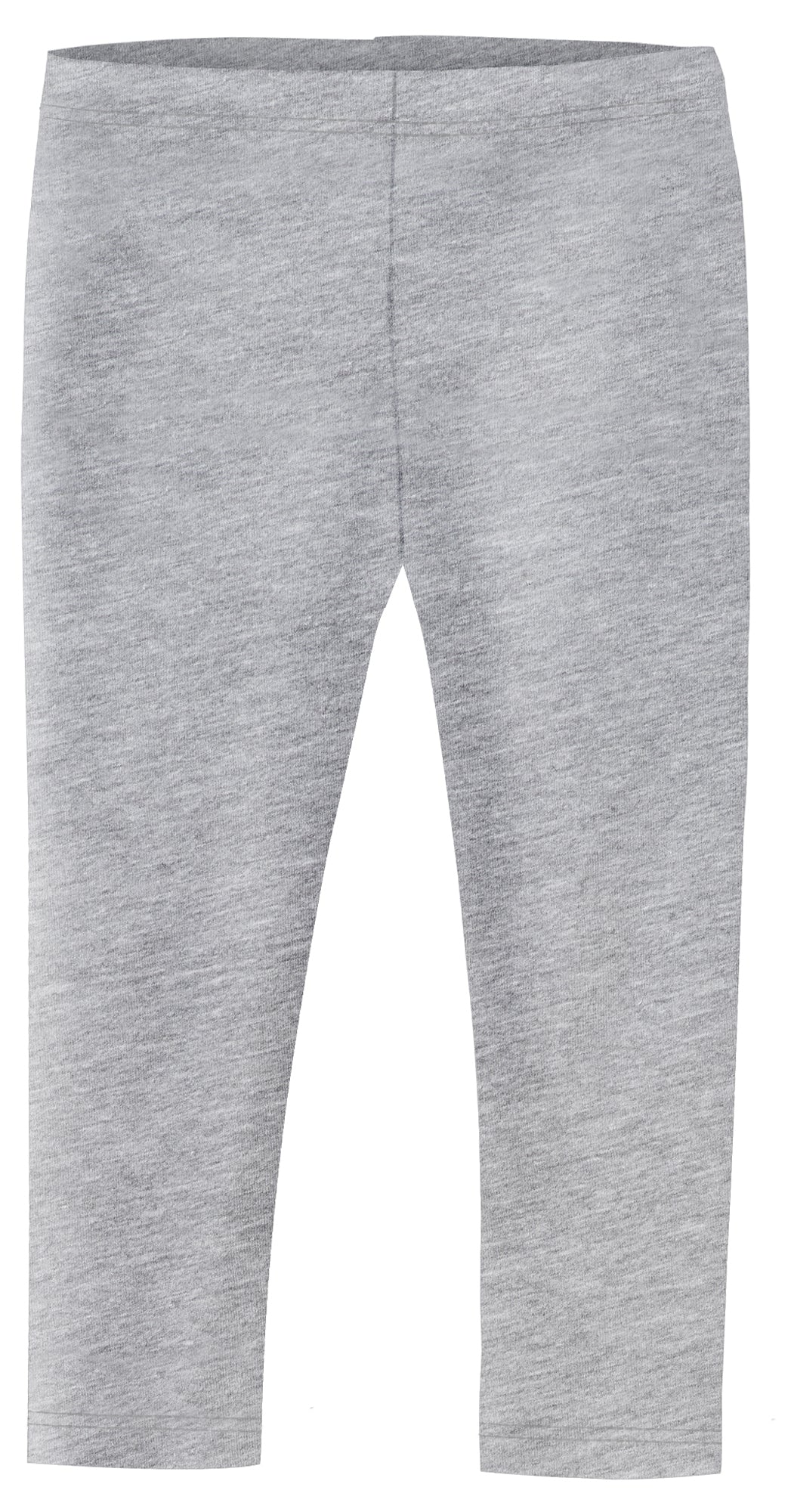 Girls Soft 100% Cotton Capri Leggings | Heather Gray - Remutear