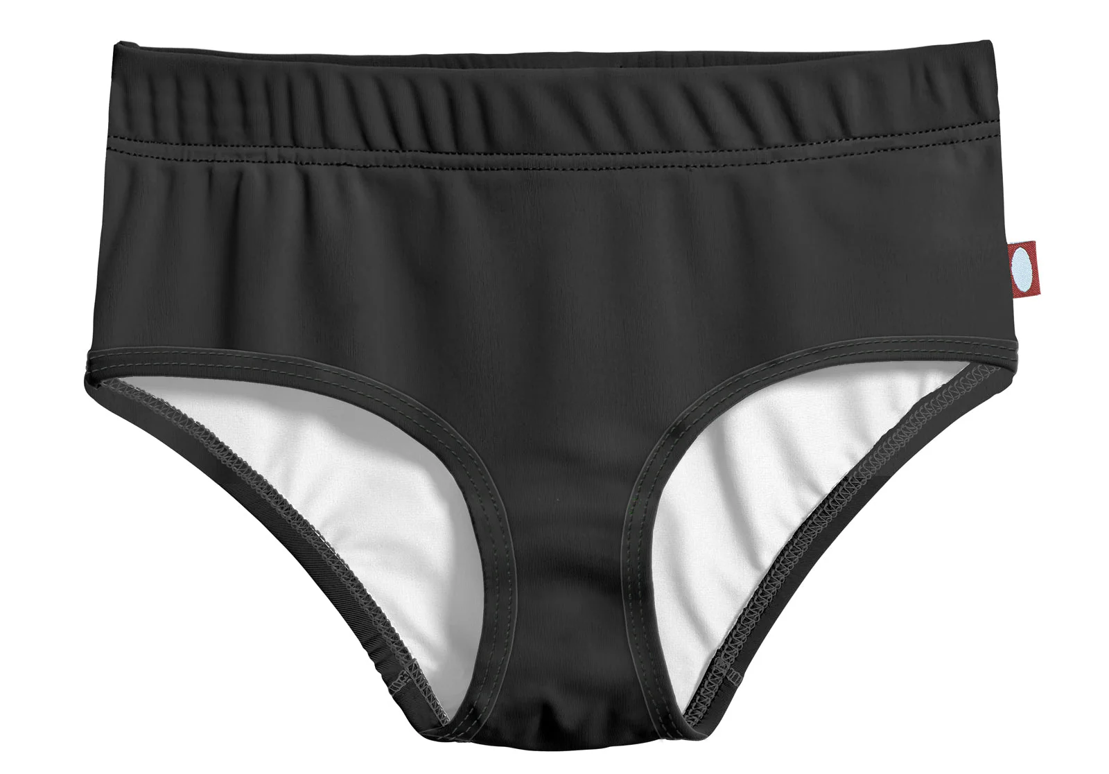 Girls UPF 50+ Lined High-Waisted Swim Briefs | Black - Remutear