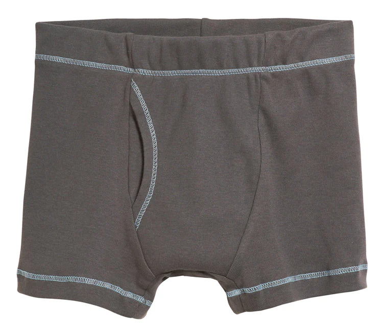 Boys Soft Cotton Boxer Brief | Charcoal - Remutear