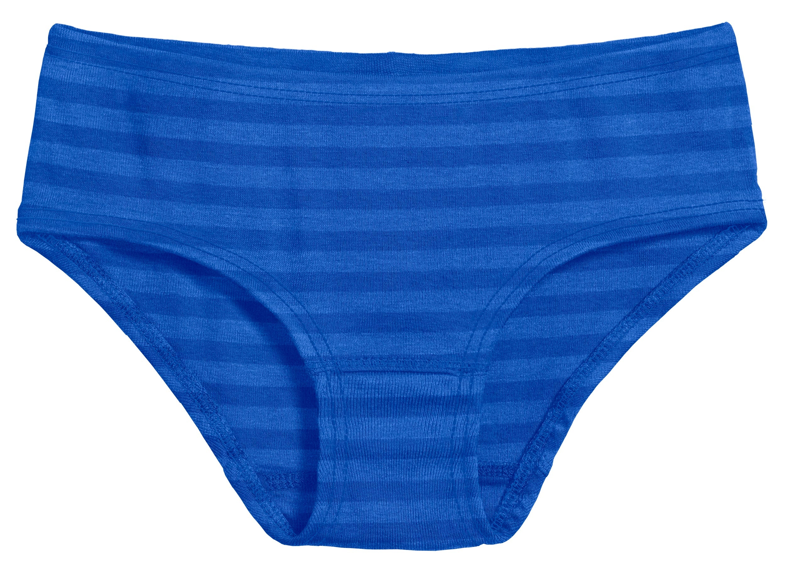 Girls Soft Stripe Brief | Crayon Blue - Remutear