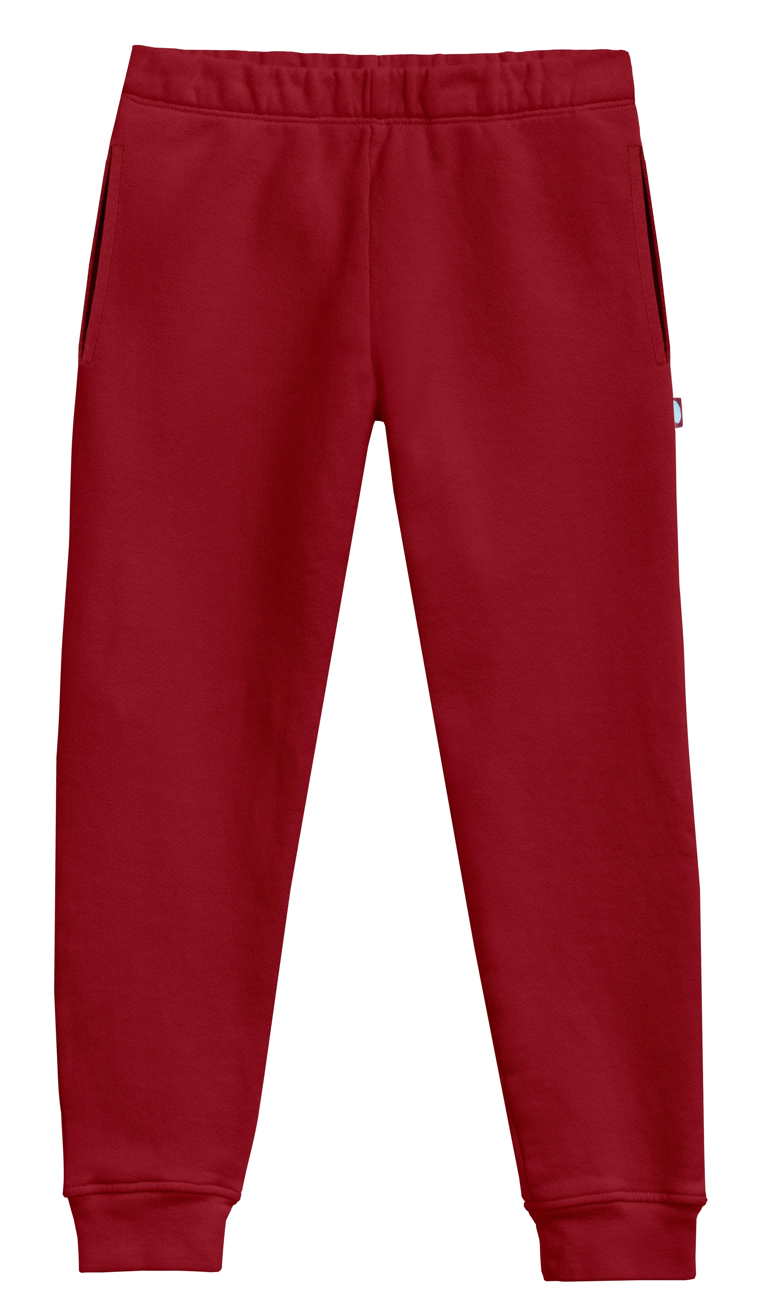 Boys and Girls Lightweight Soft Cotton Fleece Pocket Jogger | Red - Remutear