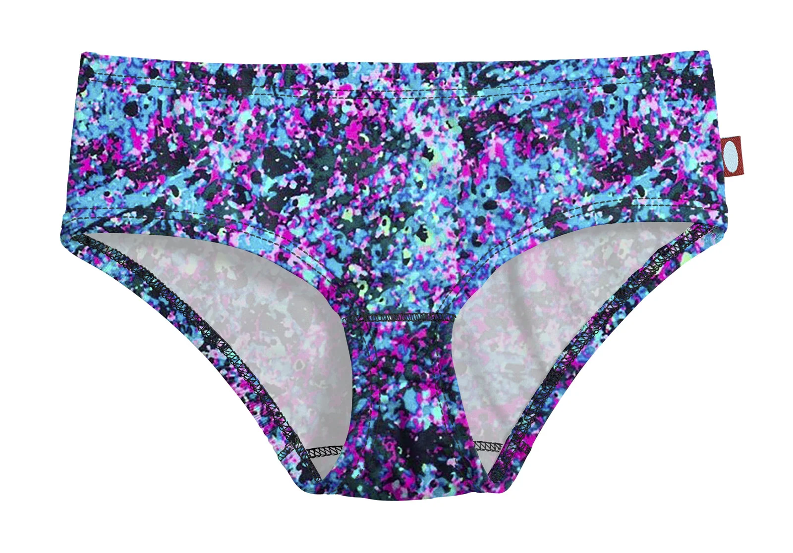 Girls UPF 50+ Printed Swim Briefs  | Splatter - Remutear