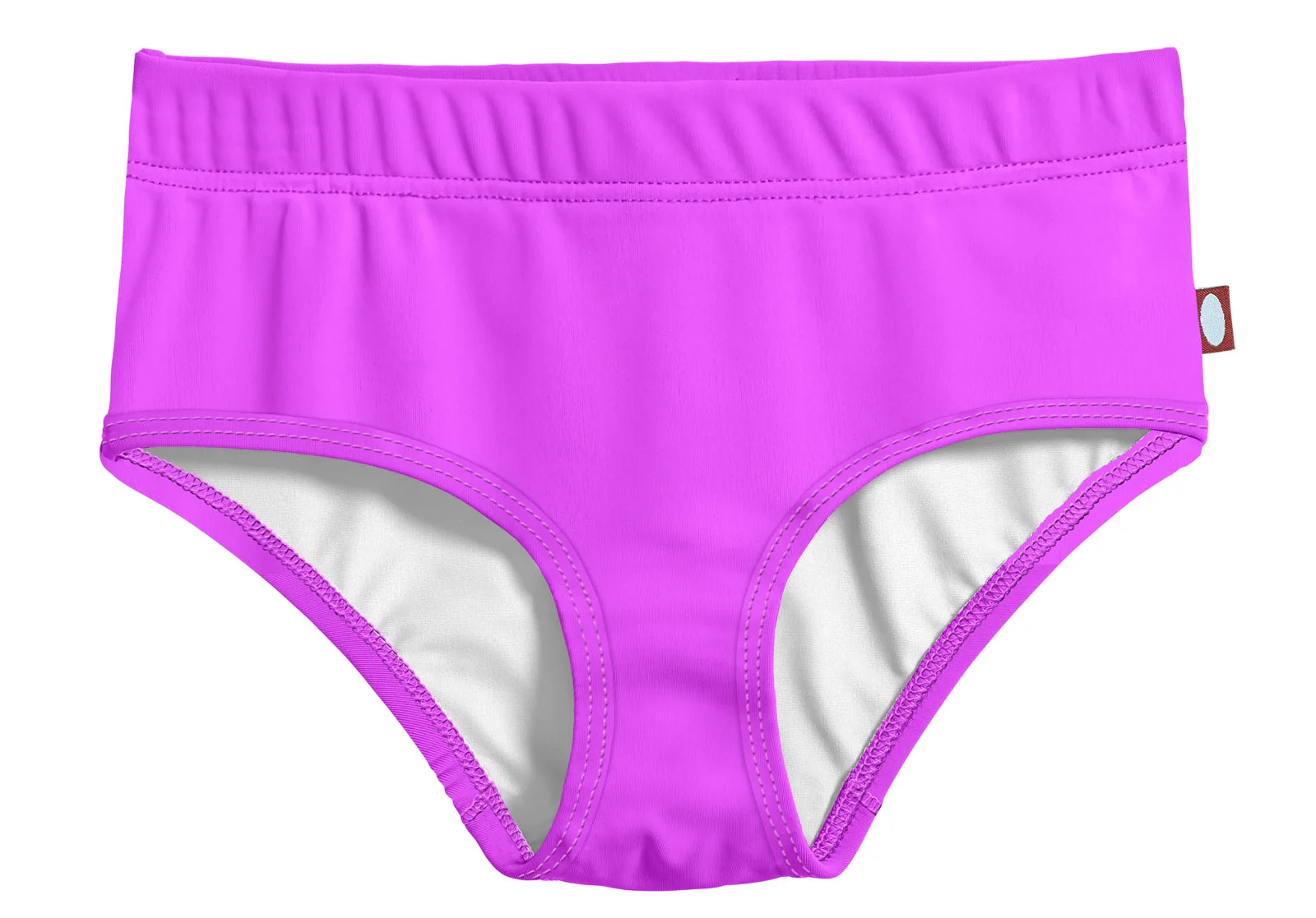 Girls UPF 50+ Lined High-Waisted Swim Briefs | Deep Purple - Remutear