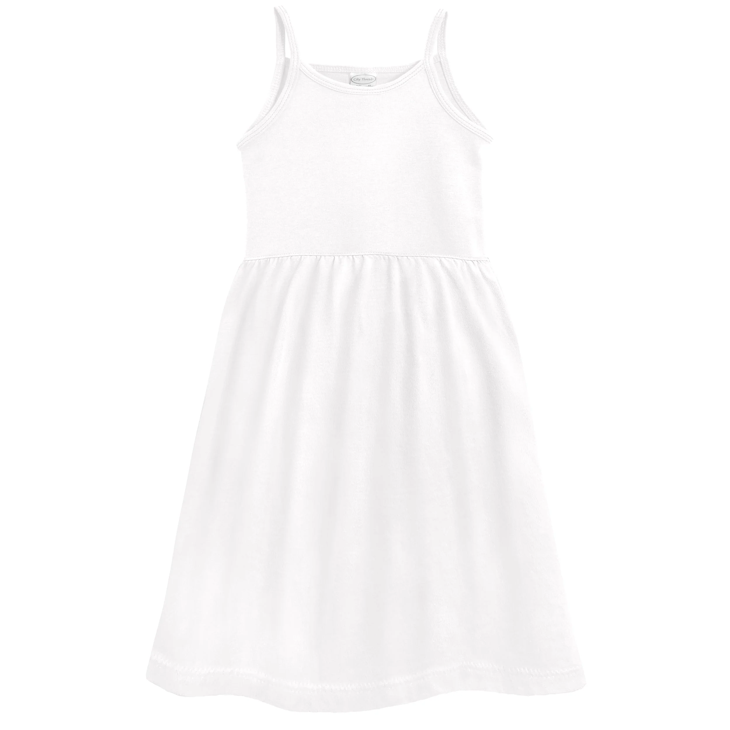 Soft Organic Cotton Empire Camisole Sundress | White - Remutear